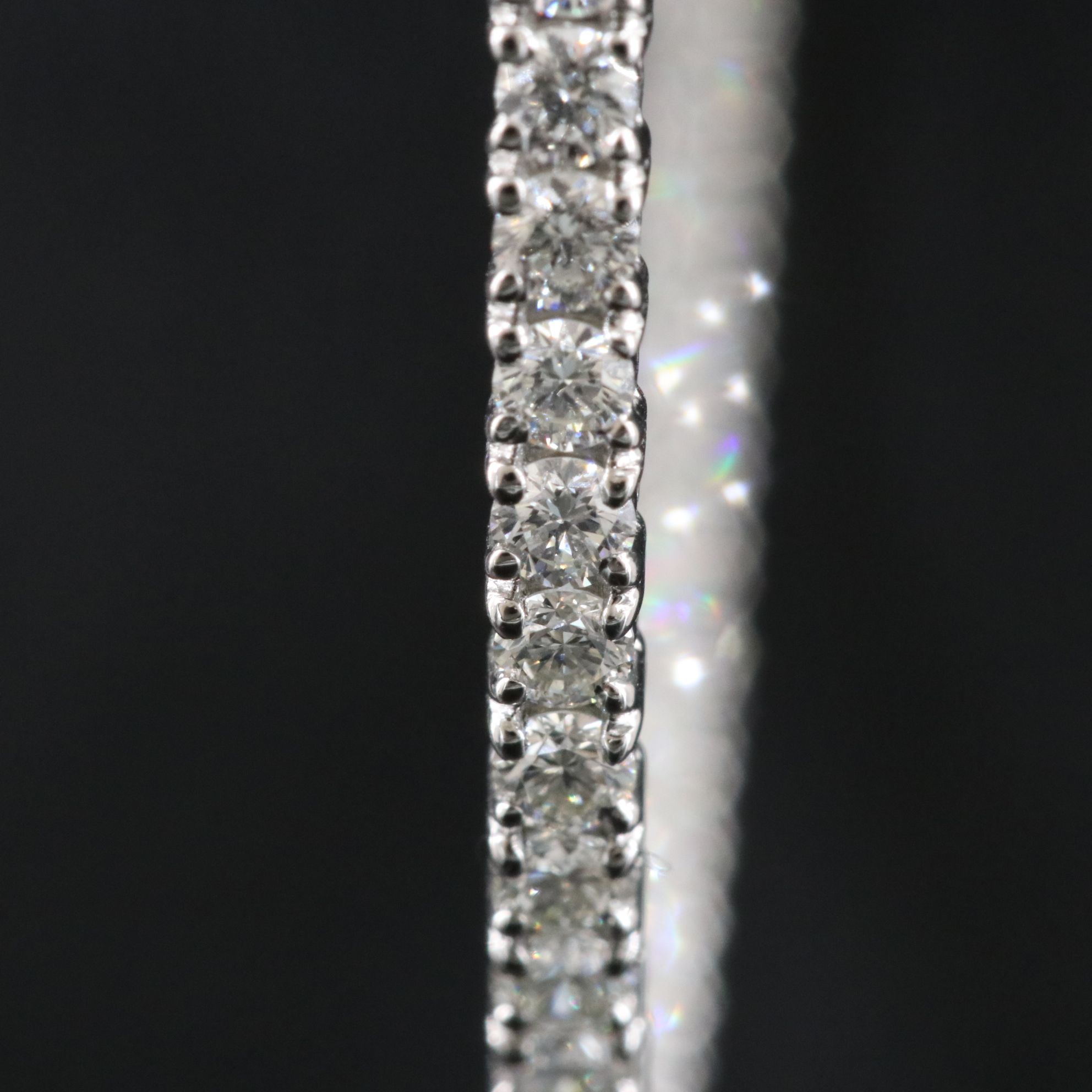 Platinum 2.95 CTW Diamond Inside Out Hoop Earrings