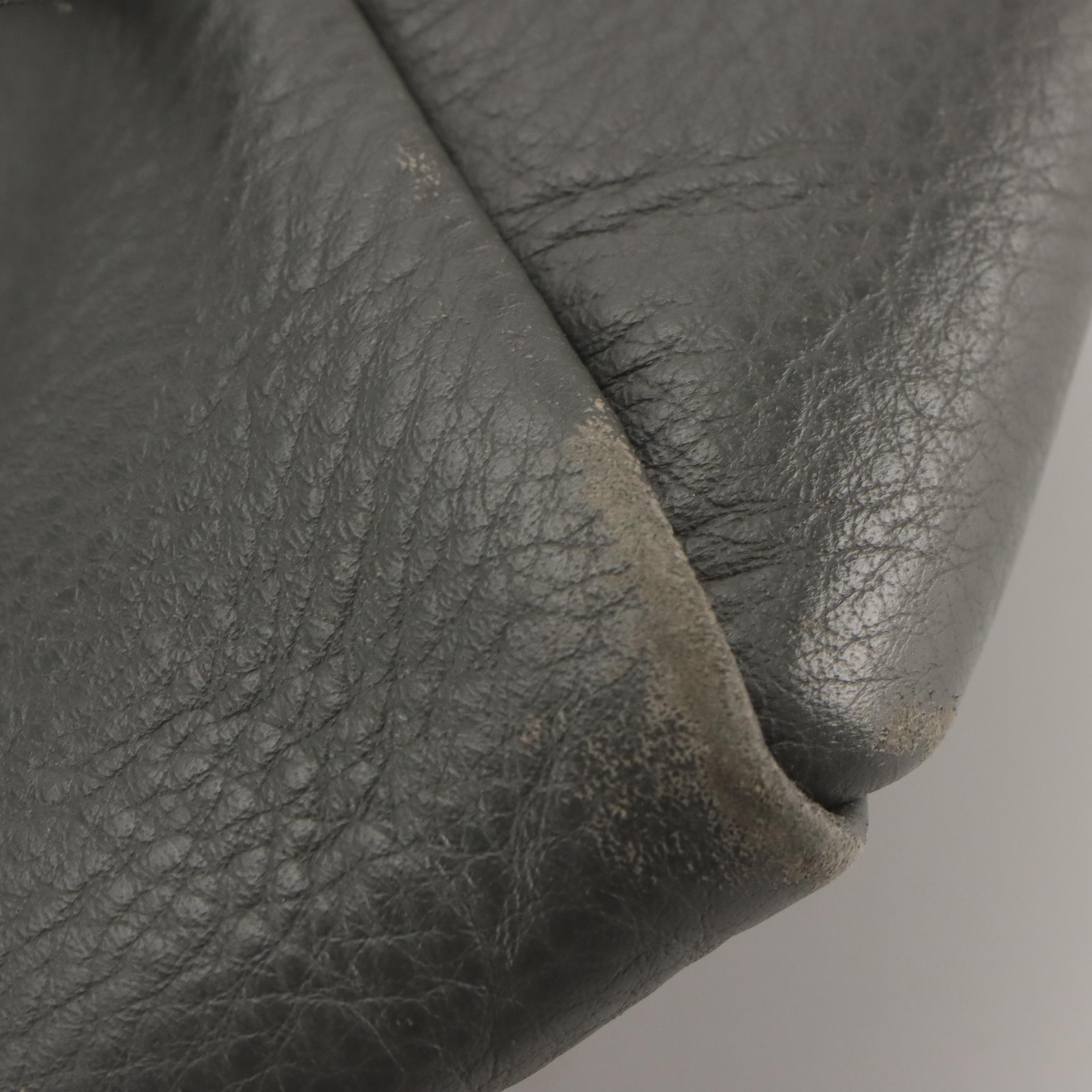 Balenciaga XS Everyday Two-Way Tote in Cool Grey and Black Calfskin Leather