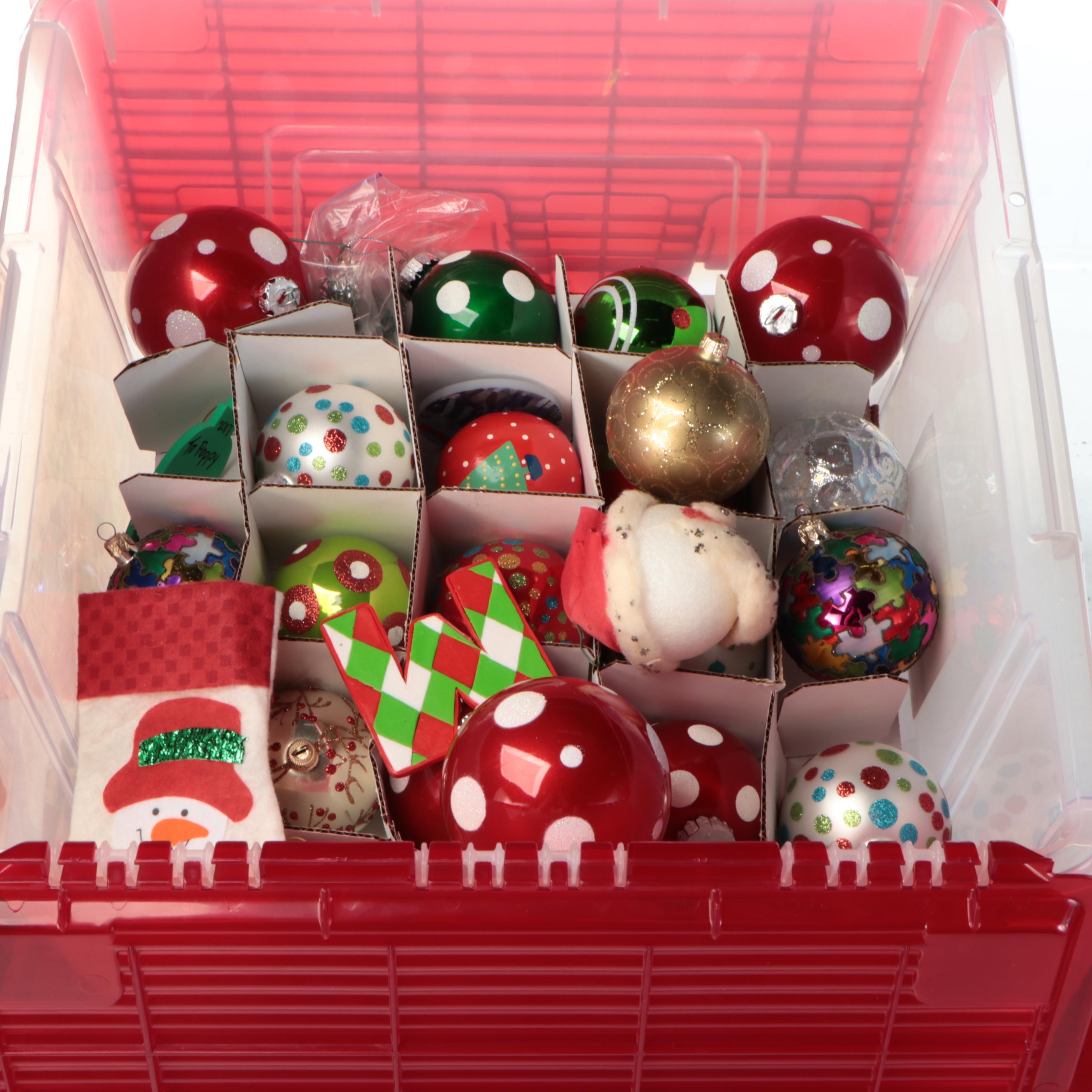 Christmas Ornaments with Storage Boxes