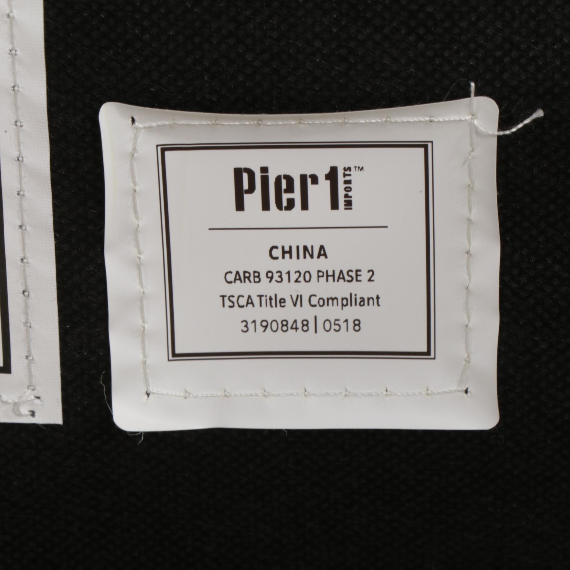 Pier 1 "Asher" Wingback Armchairs with Nail Head Trim,  Pair, 21st Century