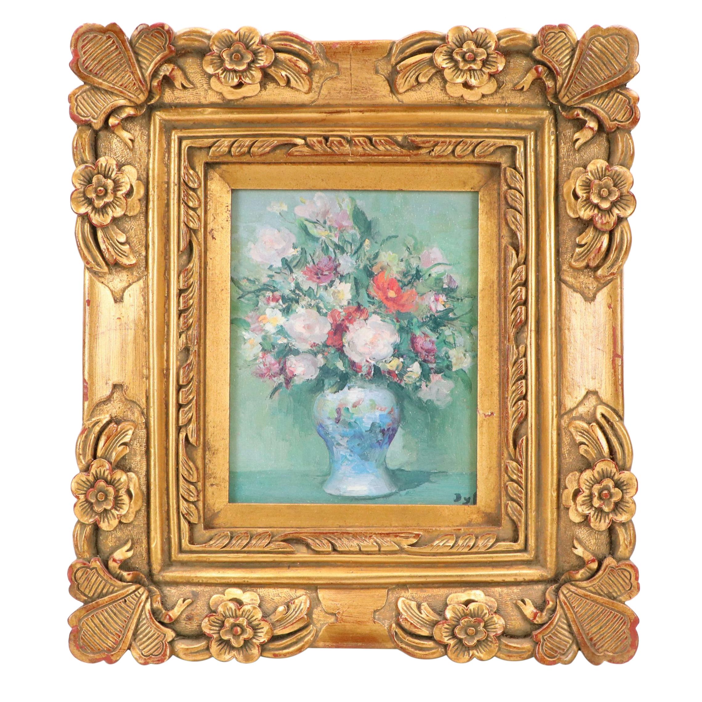 Floral Still Life Offset Lithograph After Marcel Dyf