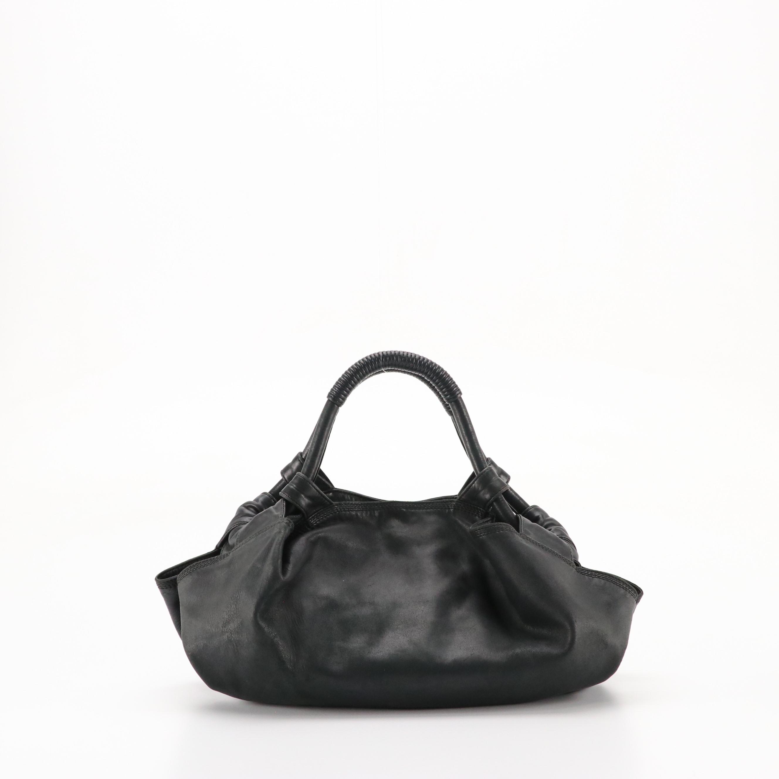 Loewe Anagram Aire Handbag in Black Nappa Leather