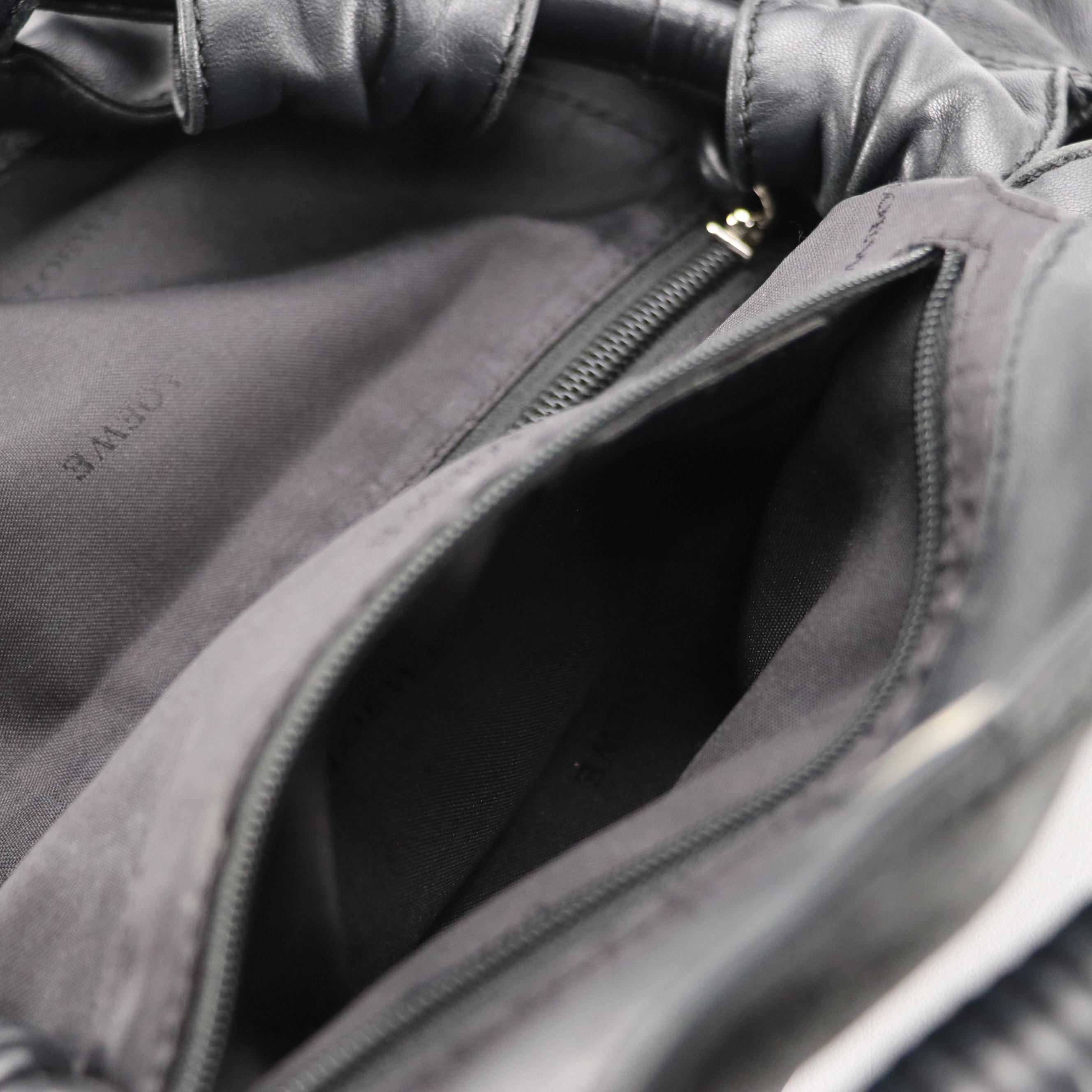 Loewe Anagram Aire Handbag in Black Nappa Leather