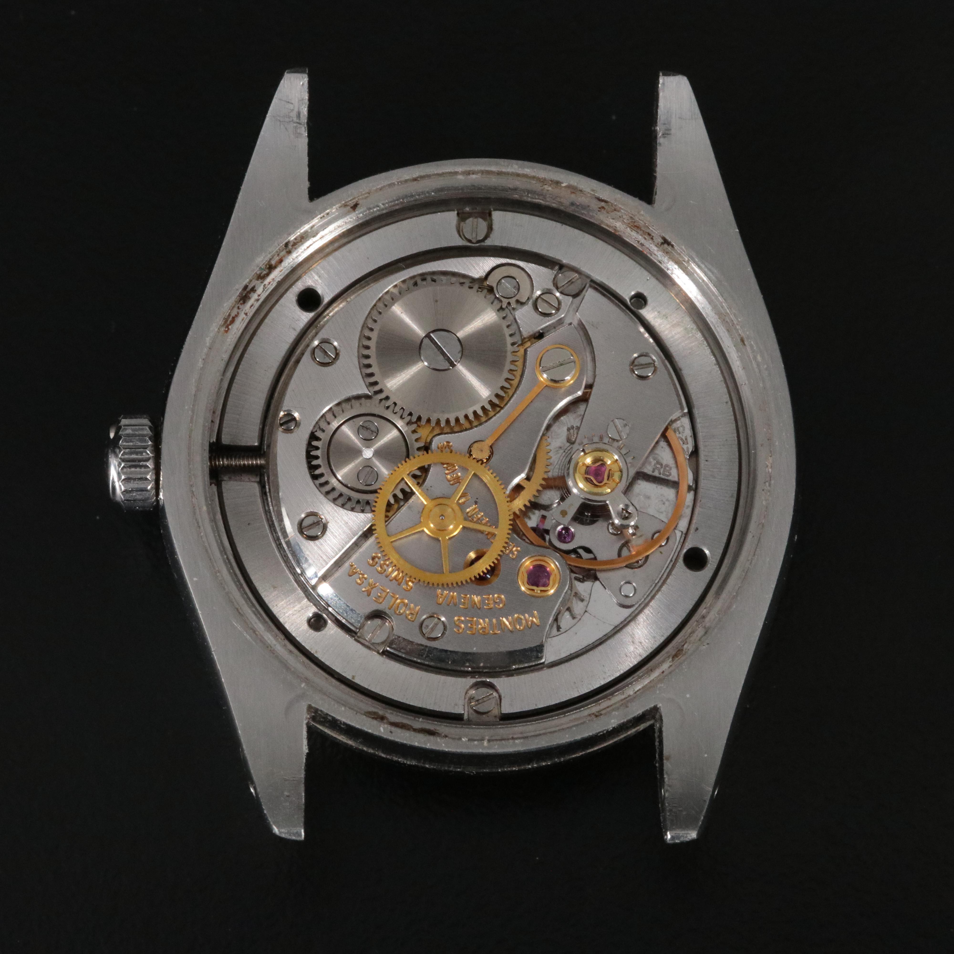 Rolex Stella Green Lacquer Enamel Dial Oysterdate 6694 Watch