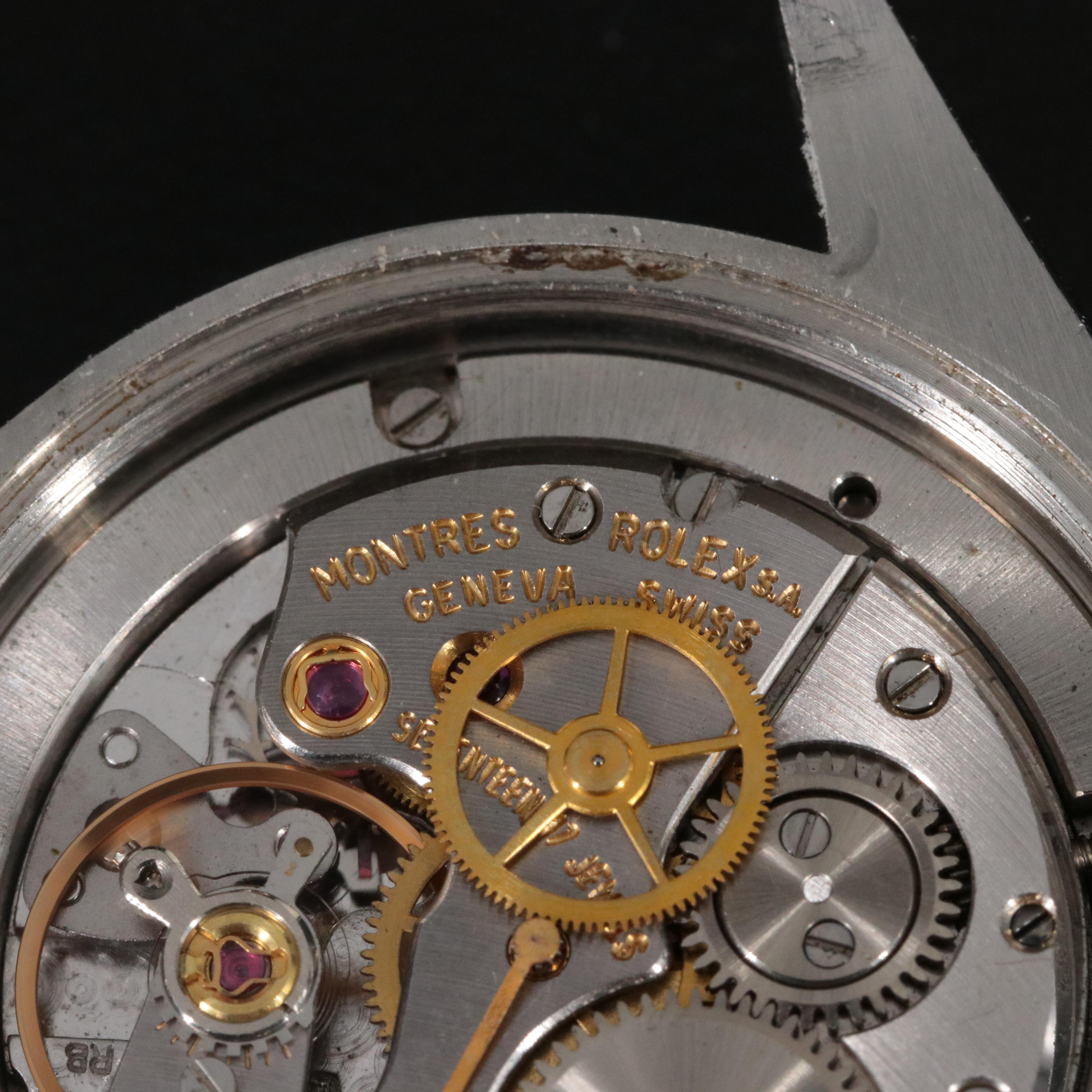 Rolex Stella Green Lacquer Enamel Dial Oysterdate 6694 Watch