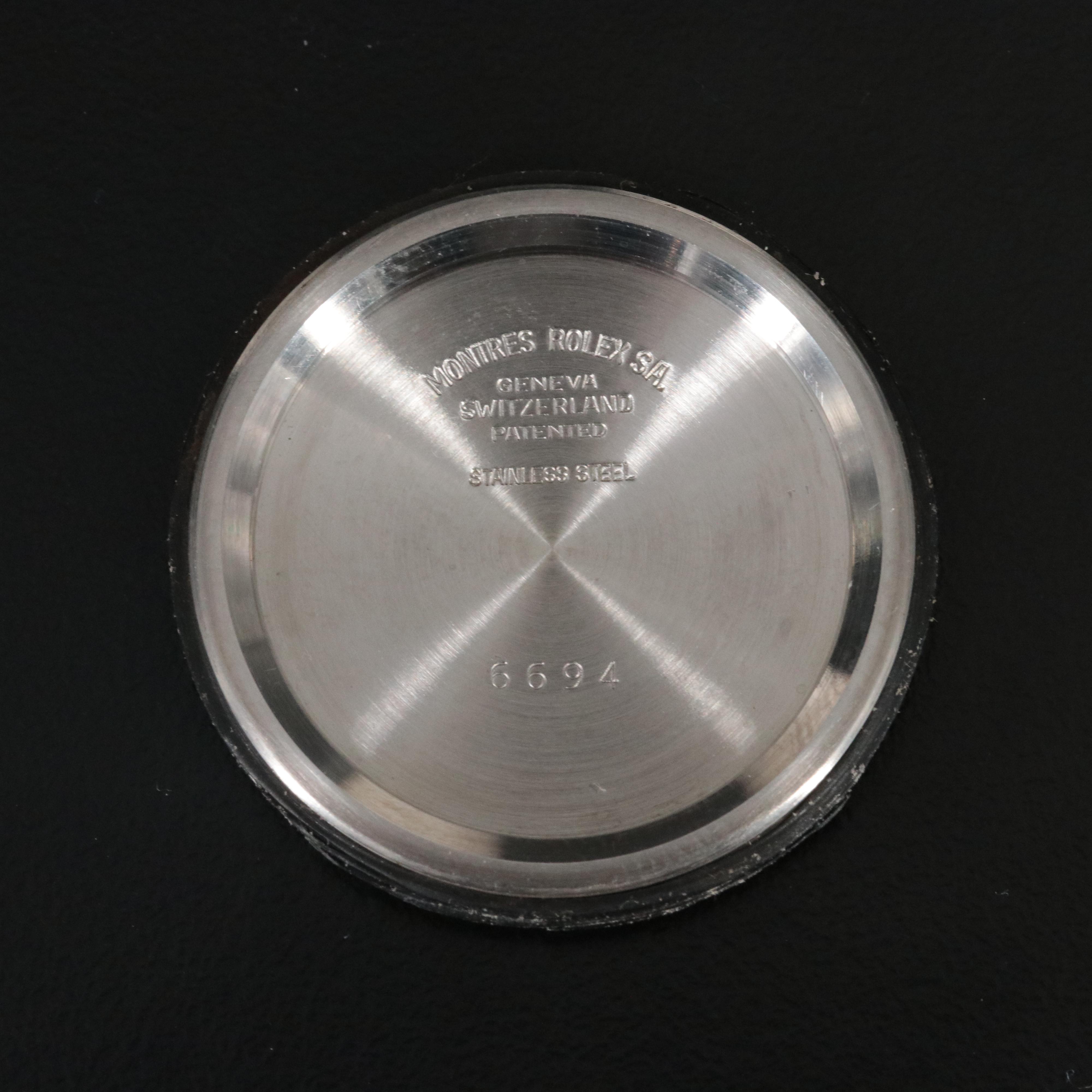 Rolex Stella Green Lacquer Enamel Dial Oysterdate 6694 Watch