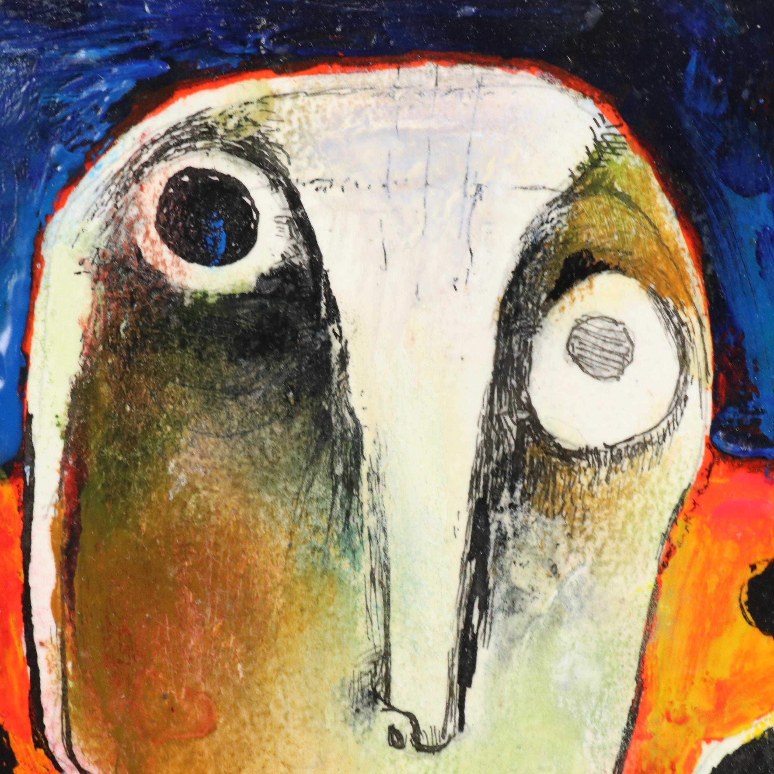 Nikolay Manuylov “Kuk” Surrealist Figural Mixed Media Painting, 2021