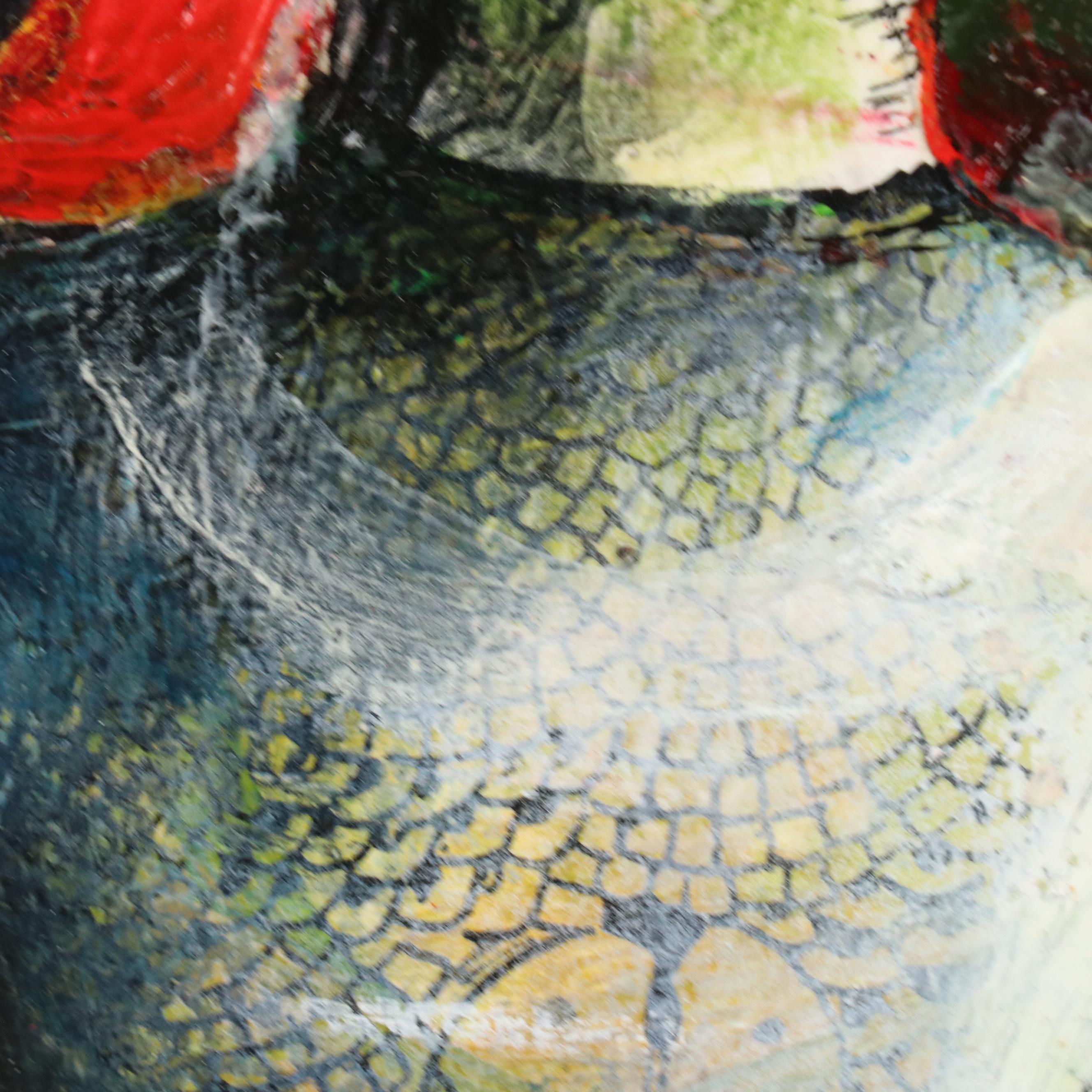 Nikolay Manuylov “Kuk” Surrealist Figural Mixed Media Painting, 2021