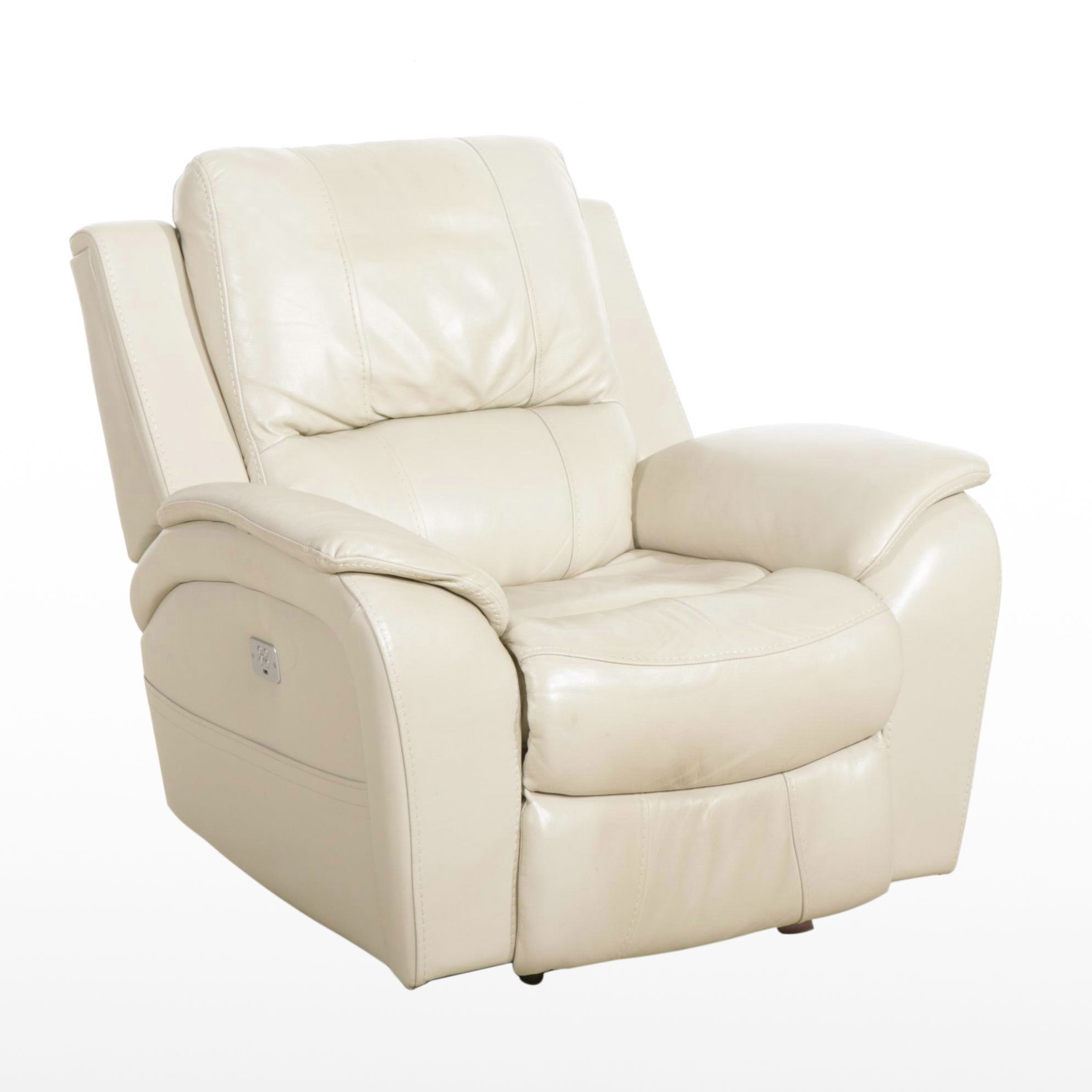 Man Wah Faux Leather Electric Recliner, 21st Century