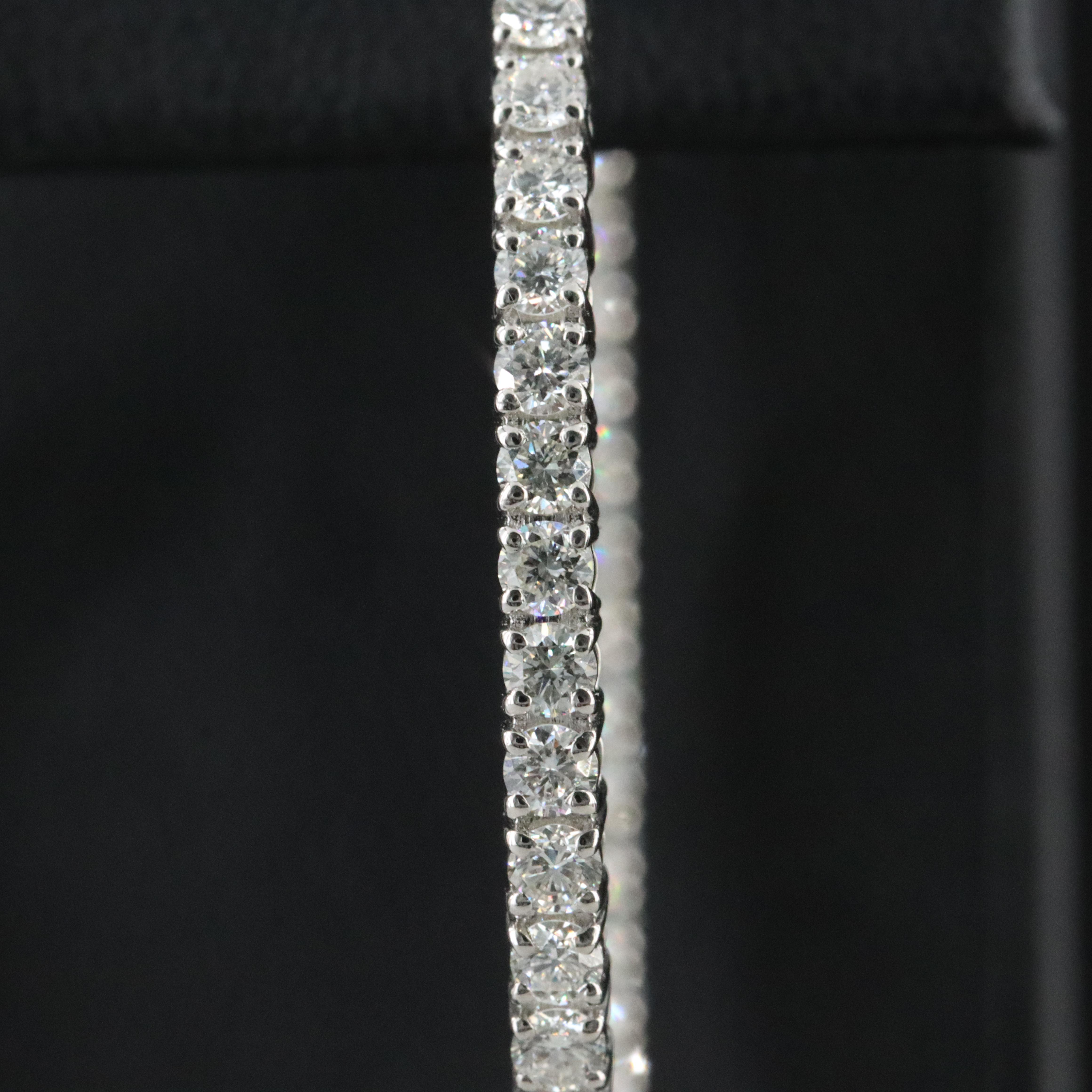 Platinum 3.11 CTW Diamond Inside Out Hoop Earrings