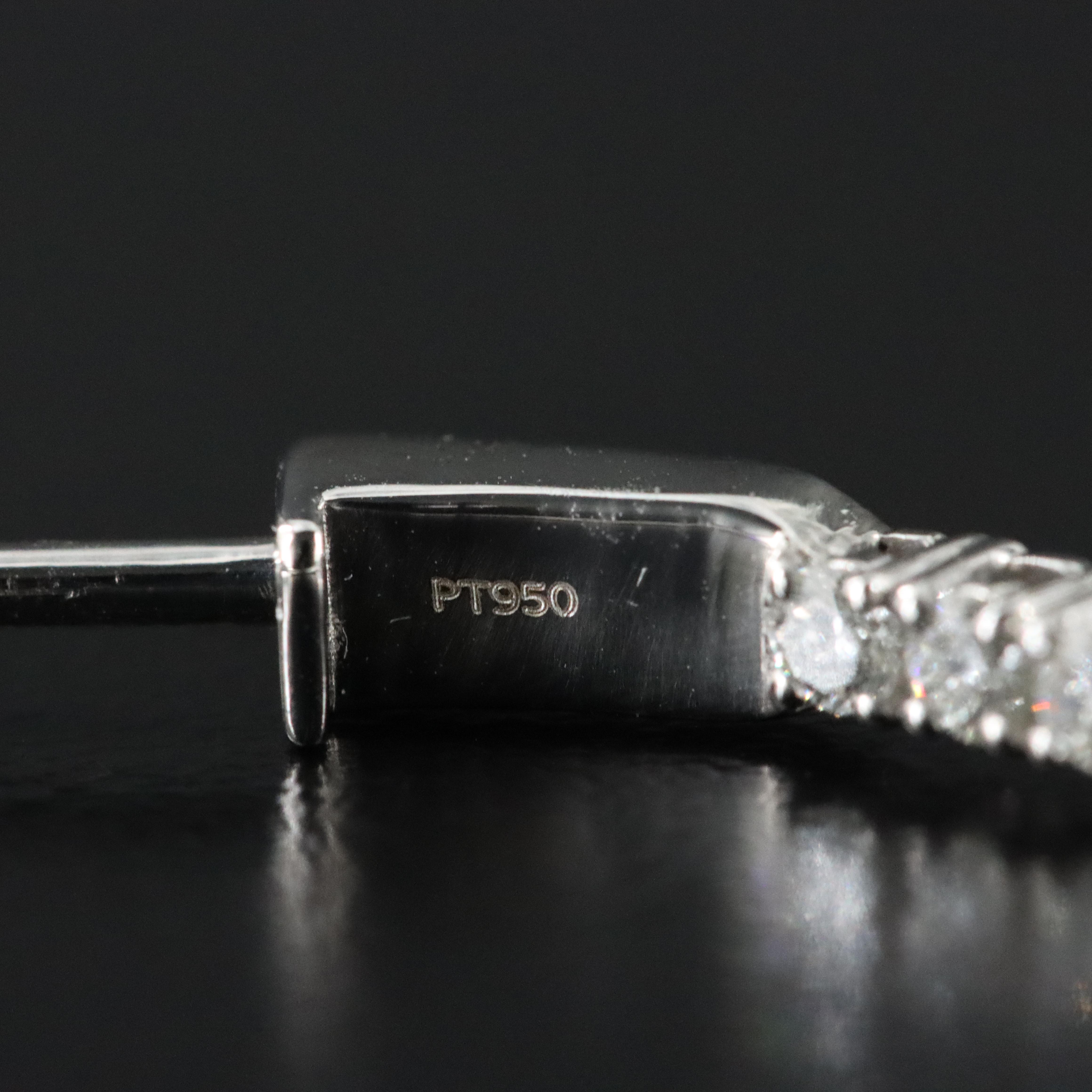 Platinum 3.11 CTW Diamond Inside Out Hoop Earrings