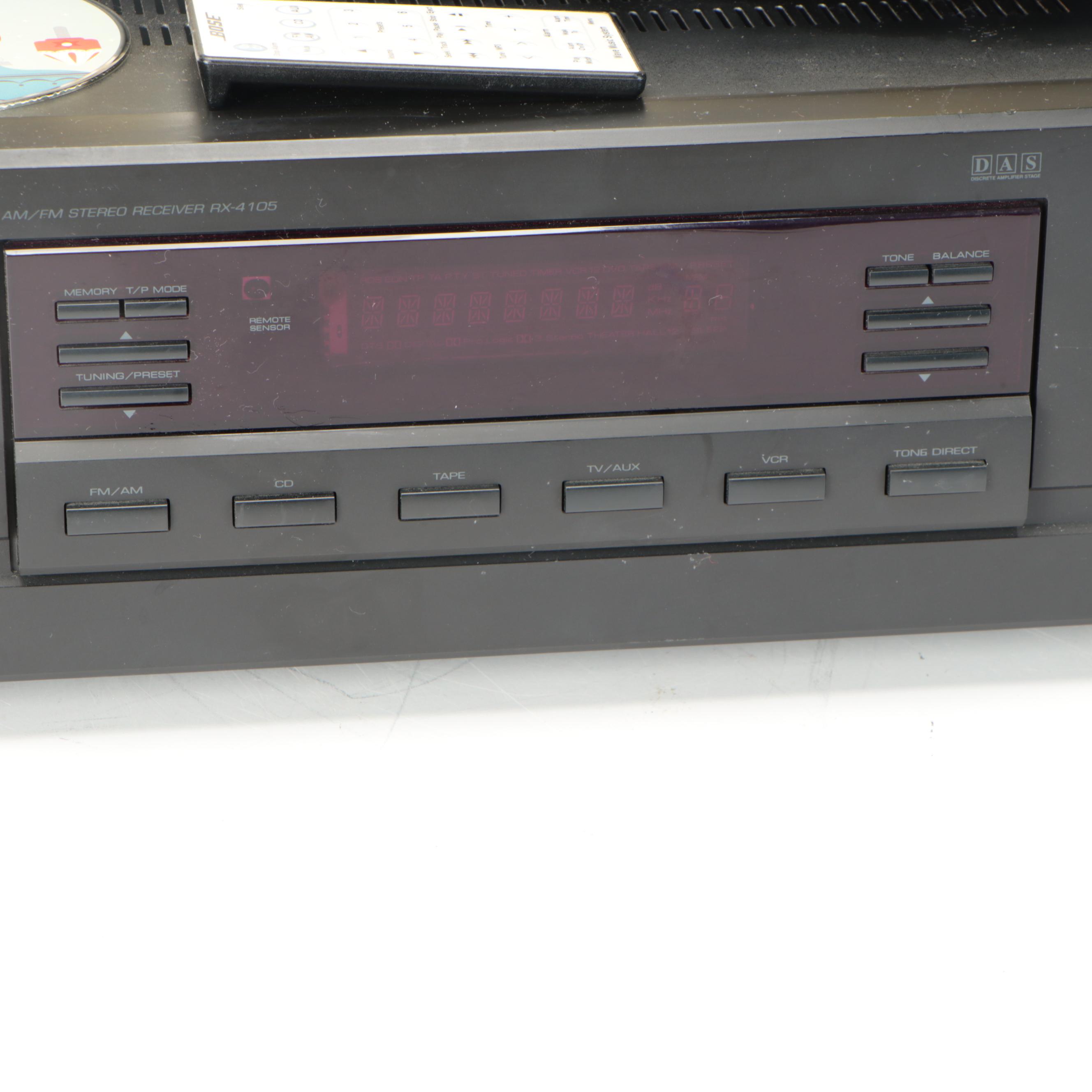 Sherwood Model RX-4105 Stereo Receiver and Bose Wave Music System