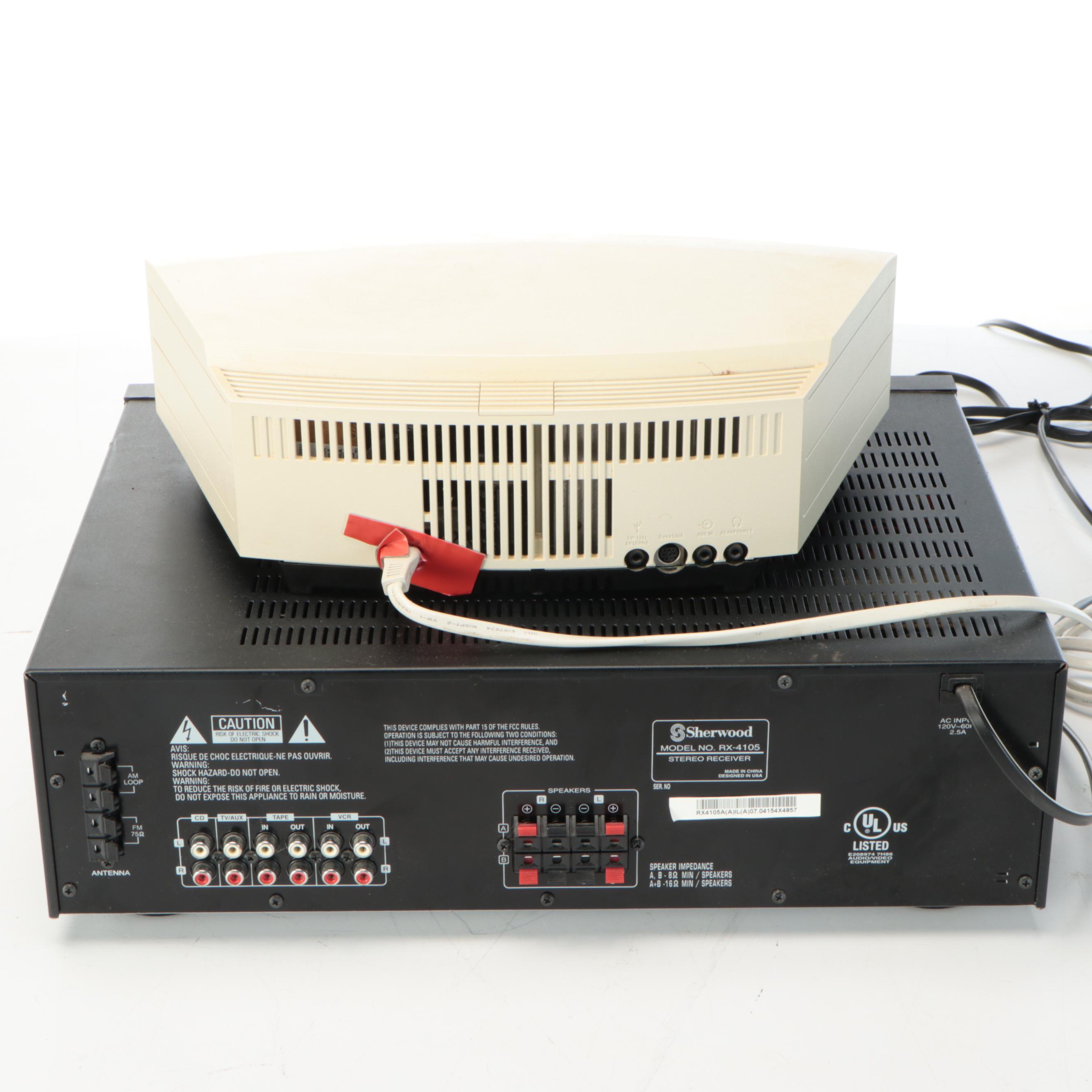 Sherwood Model RX-4105 Stereo Receiver and Bose Wave Music System