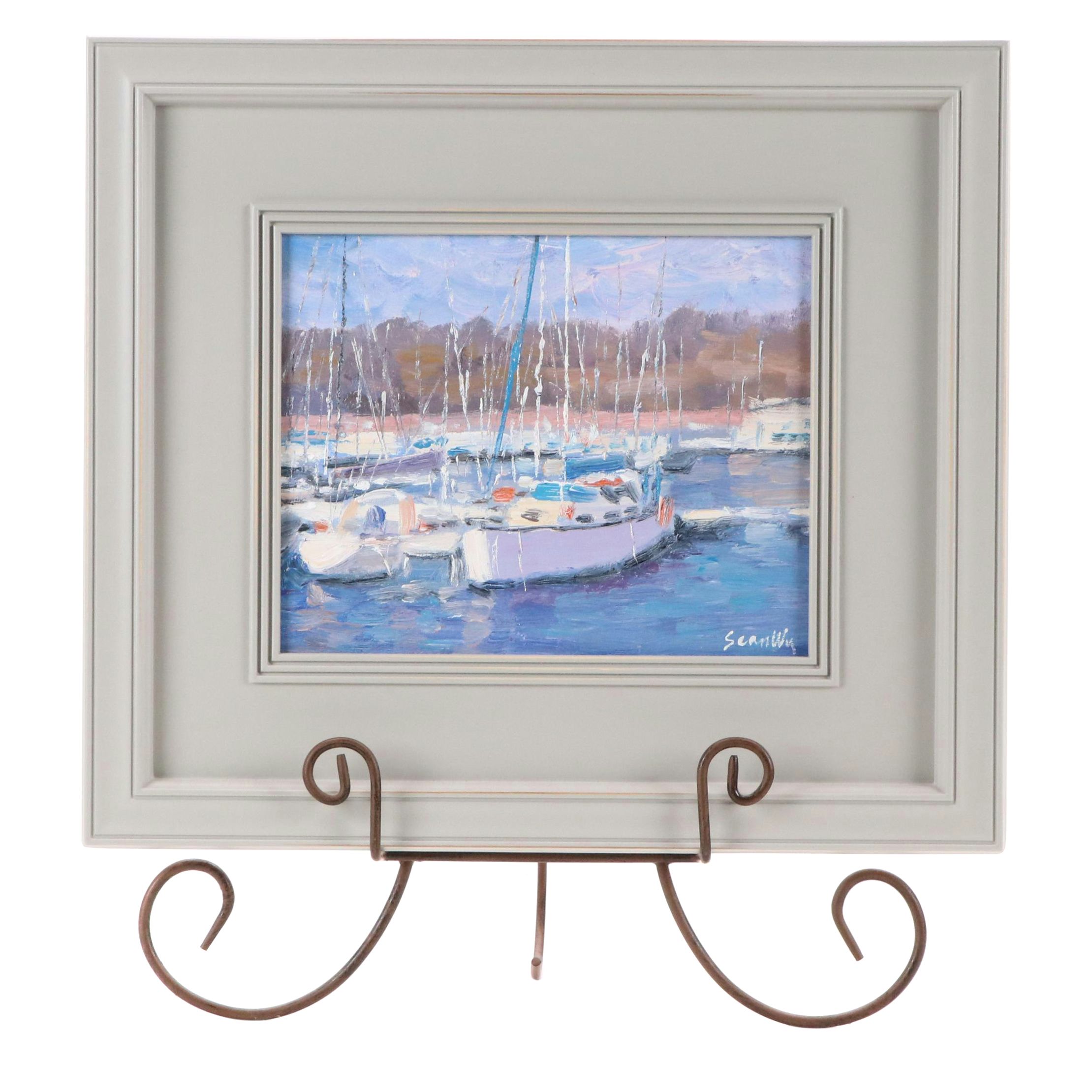 Sean Wu Harbor Oil Painting