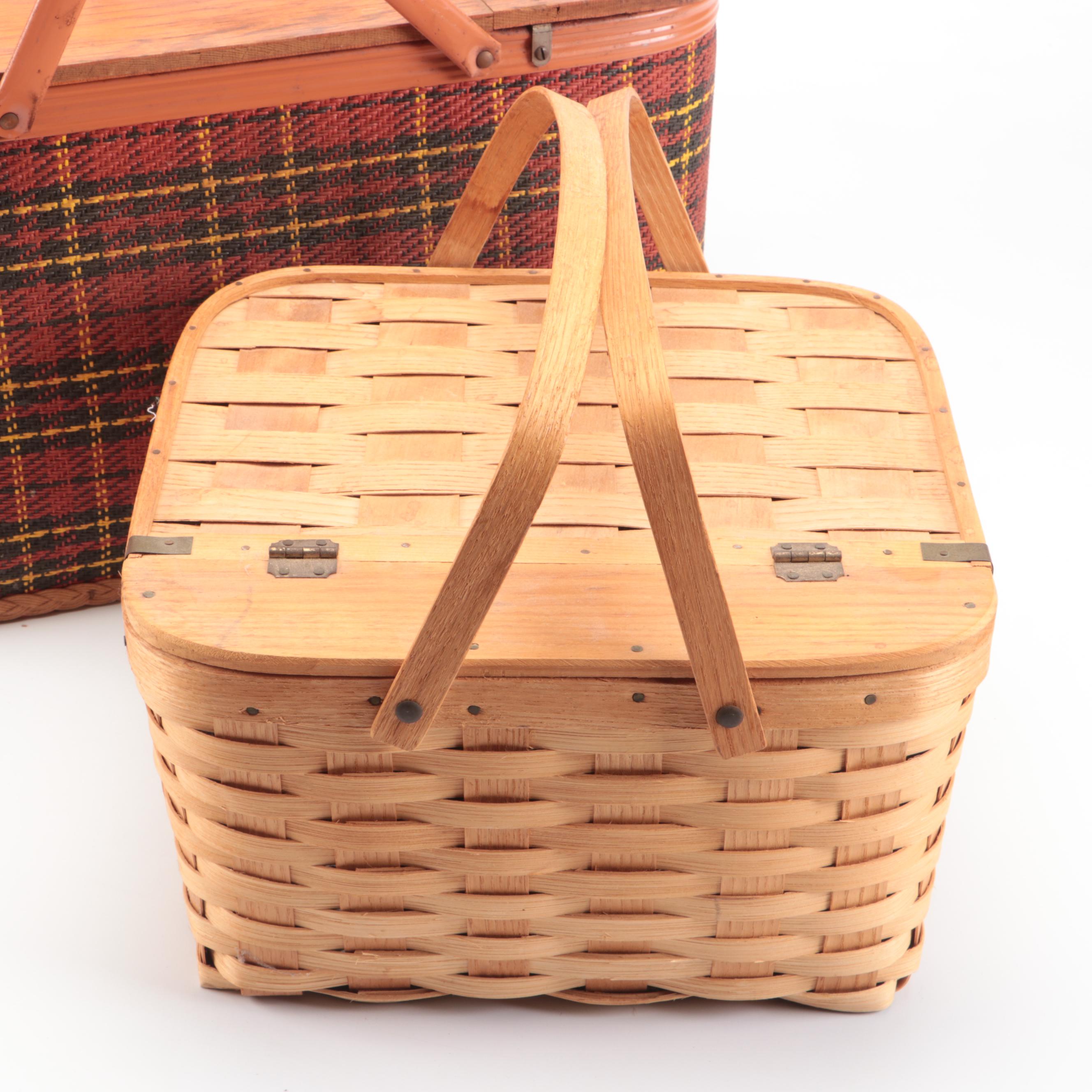 Vintage Redmon with West Hindge Picnic Baskets and Disposable Tableware