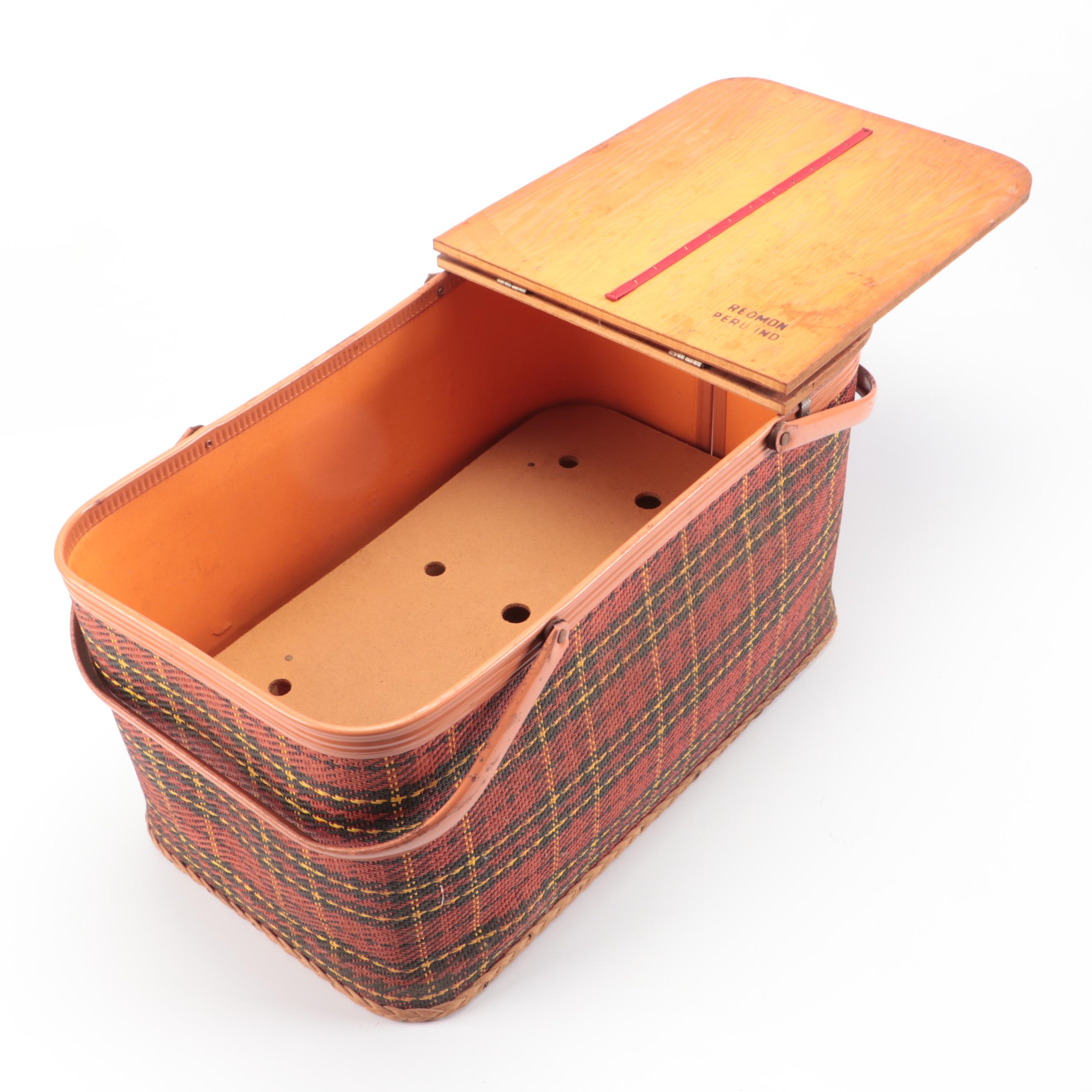 Vintage Redmon with West Hindge Picnic Baskets and Disposable Tableware