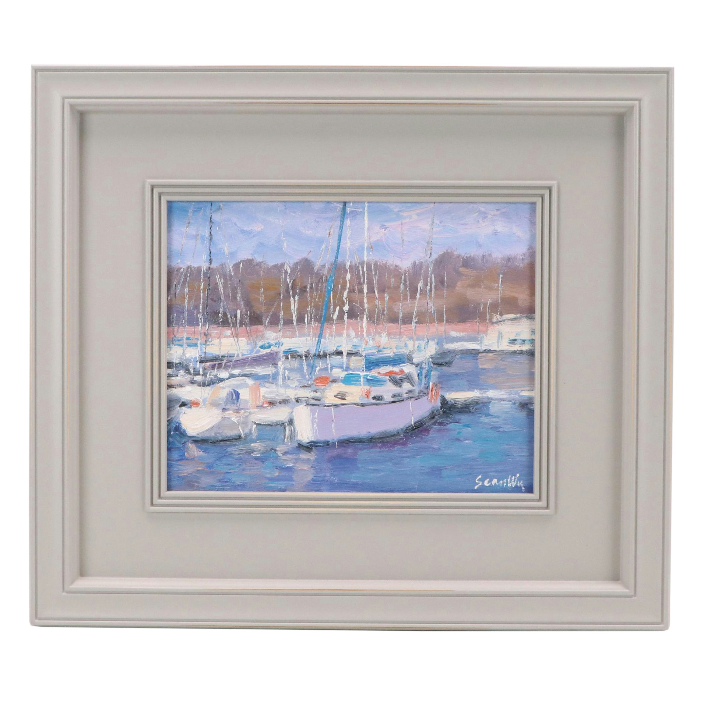 Sean Wu Harbor Oil Painting