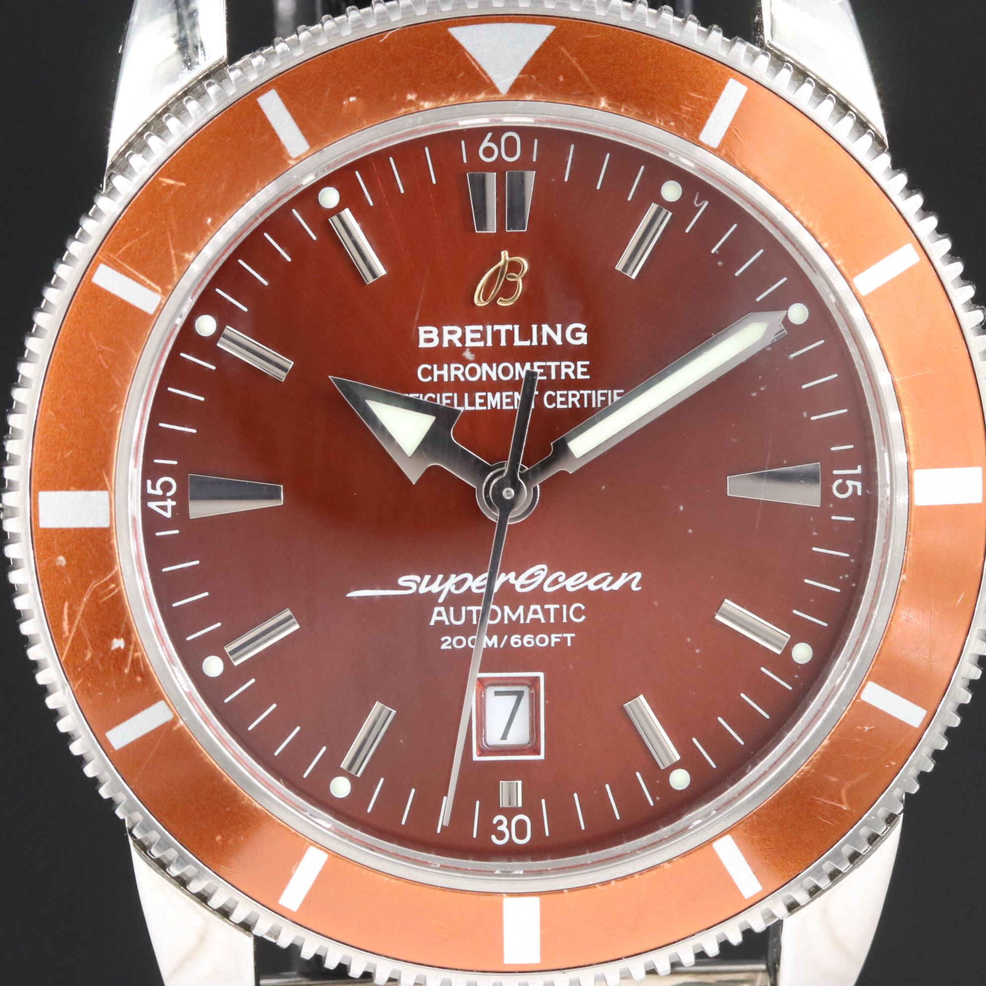 Breitling Superocean Heritage 46 A17320 Brown Steel Automatic Watch