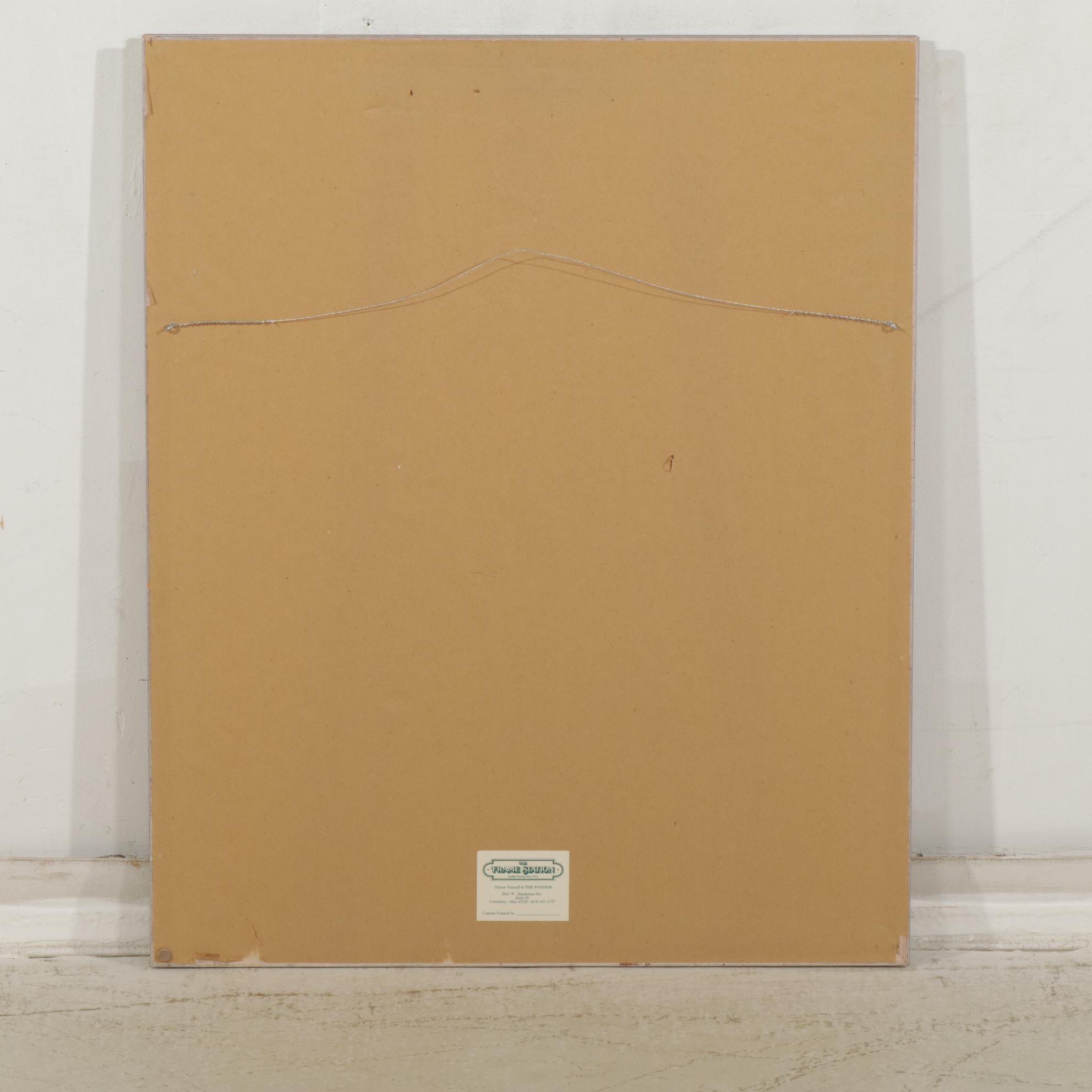 Offset Lithograph After Édouard Manet Blue Monochrome Floral Still Life