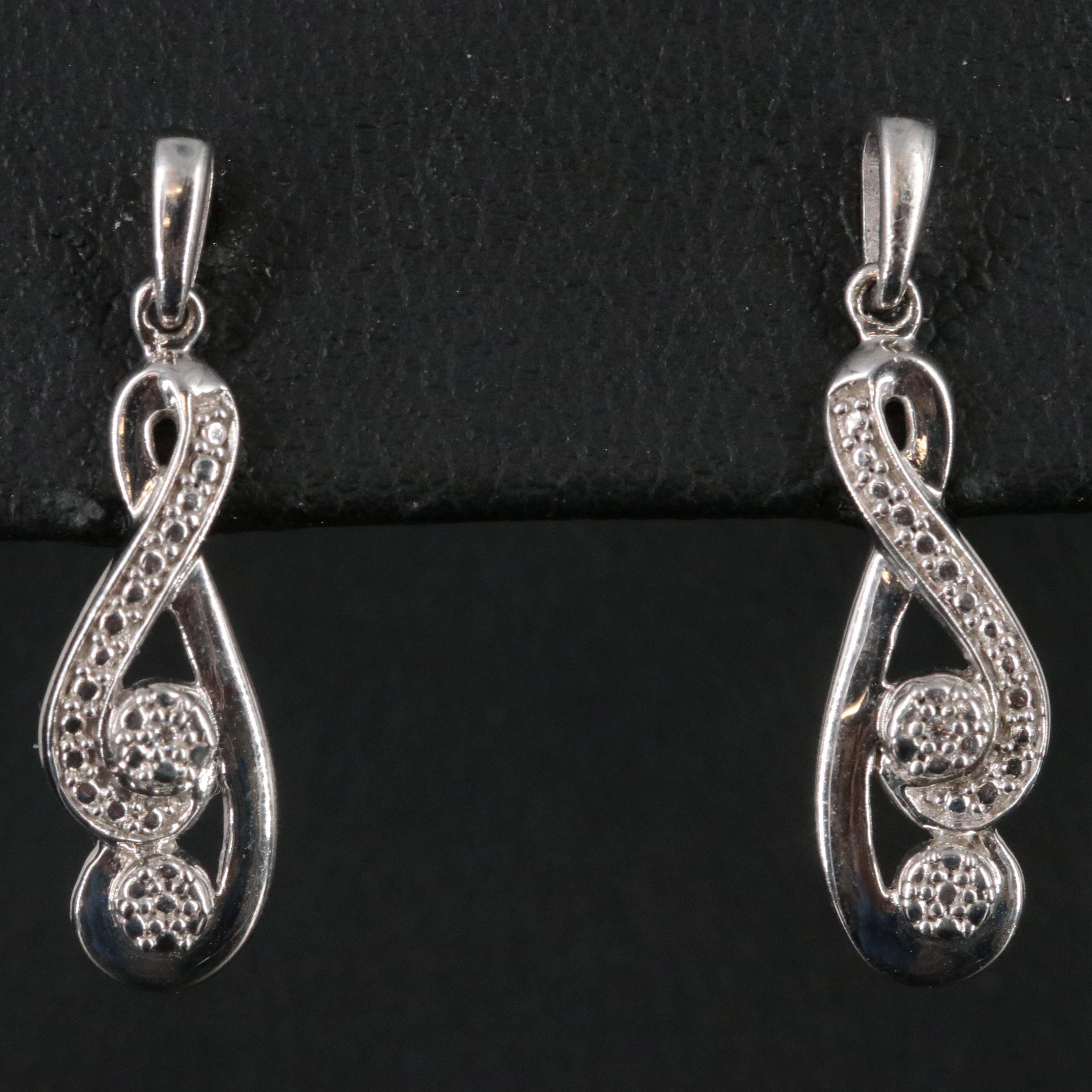 Sterling Cubic Zirconia Drop Earrings