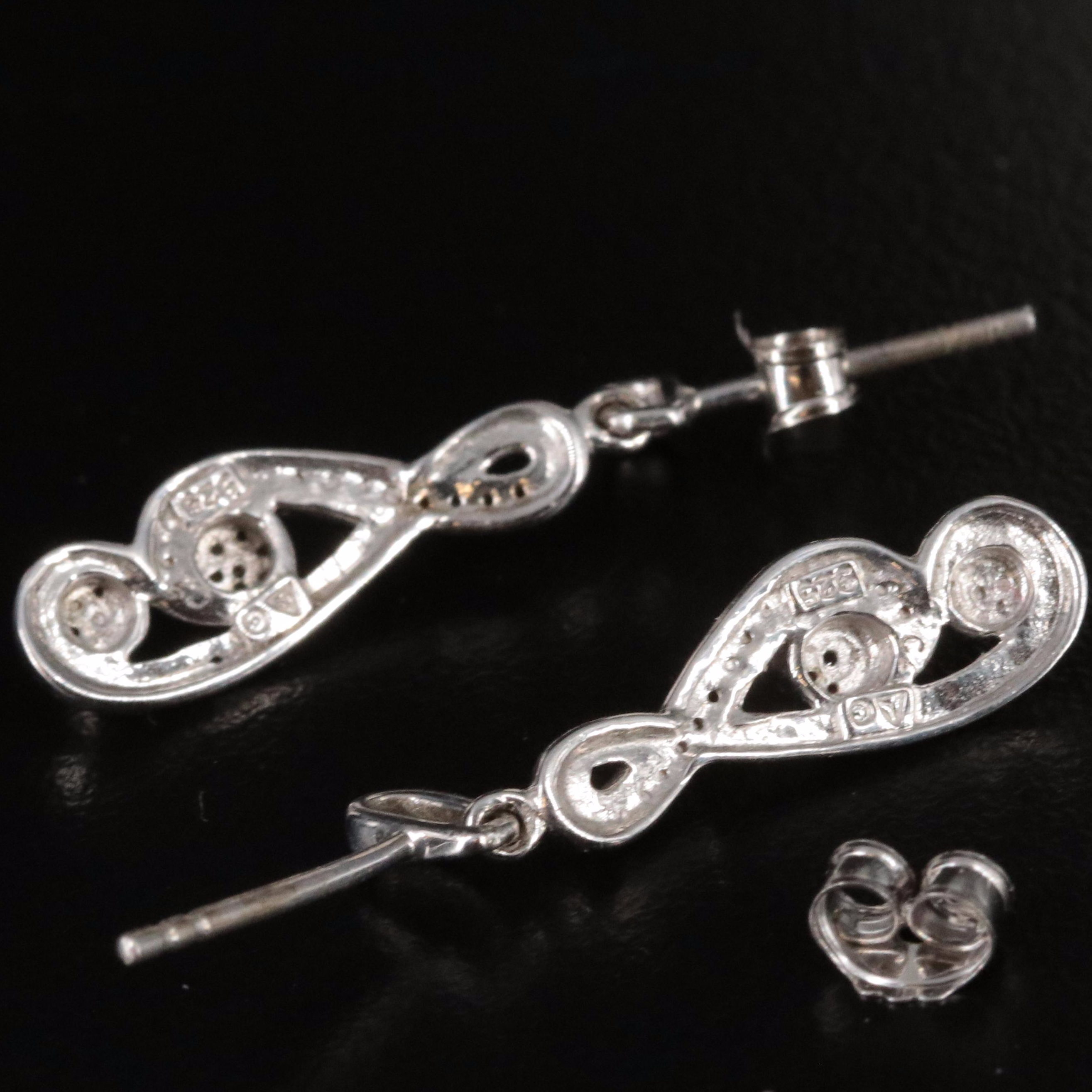 Sterling Cubic Zirconia Drop Earrings