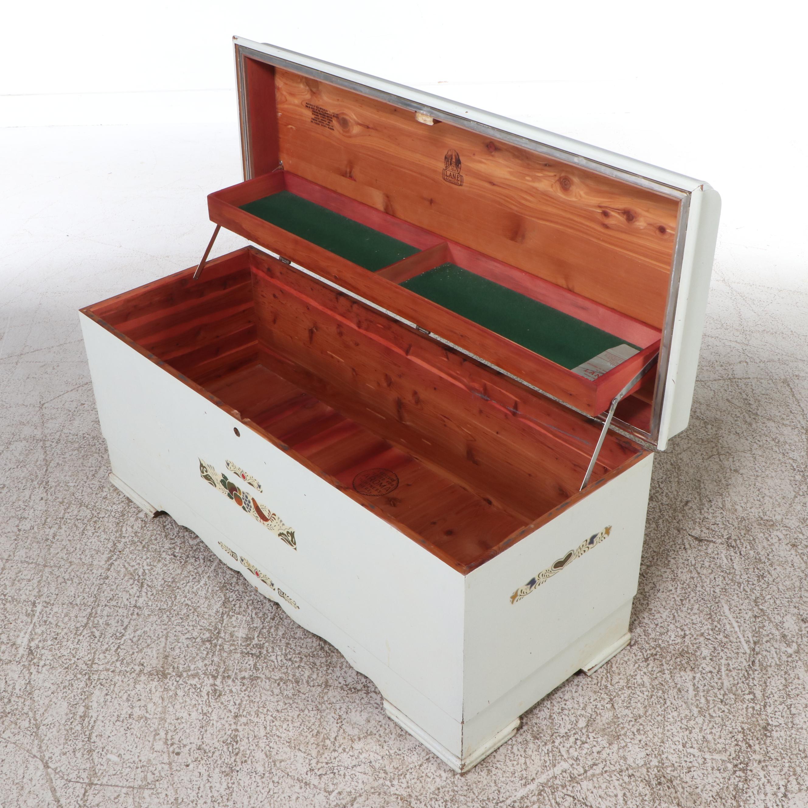 Lane Painted Waterfall Front Blanket Chest with Cedar Lining