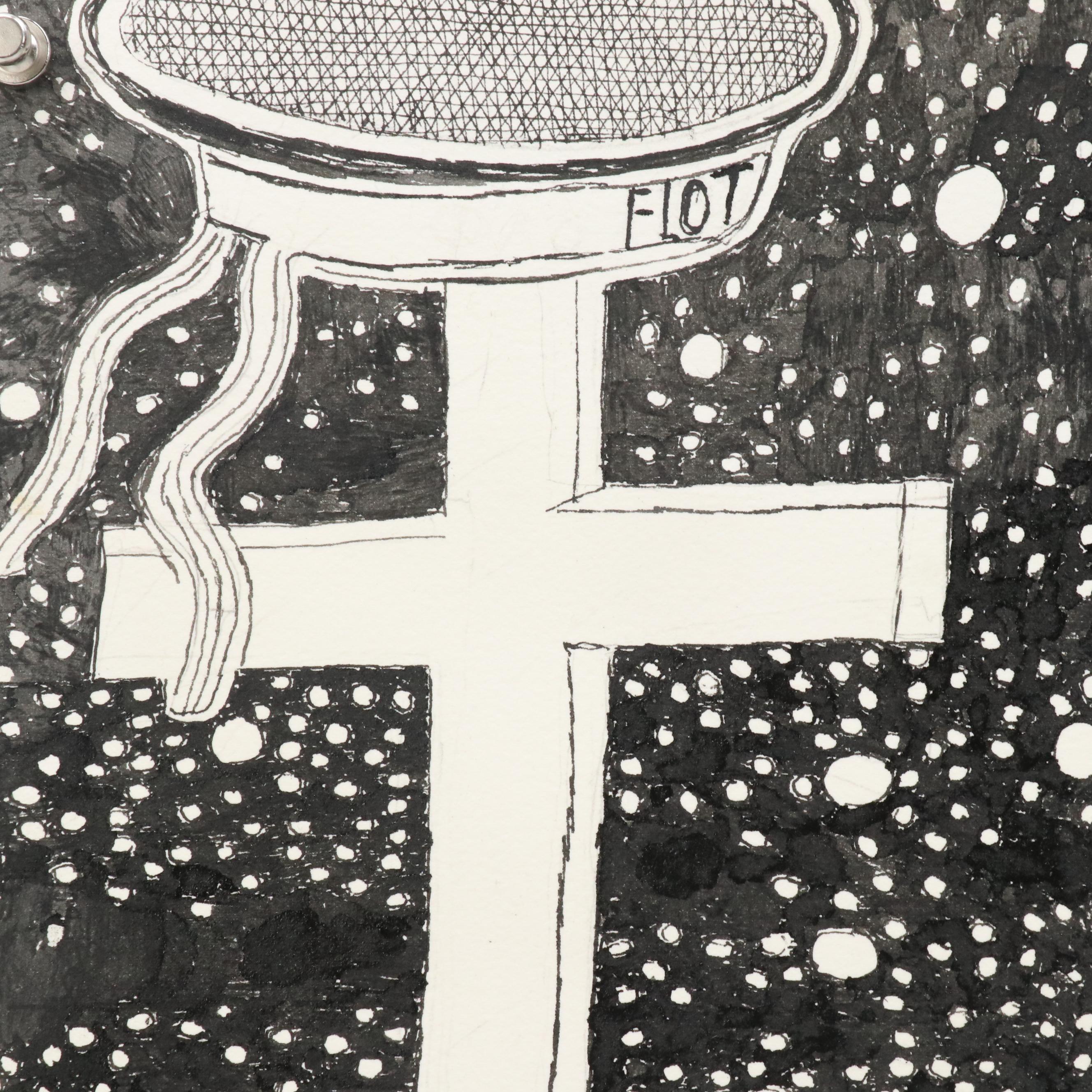 Nikolay Manuylov “Kuk” Surrealist Ink Illustration, 2017