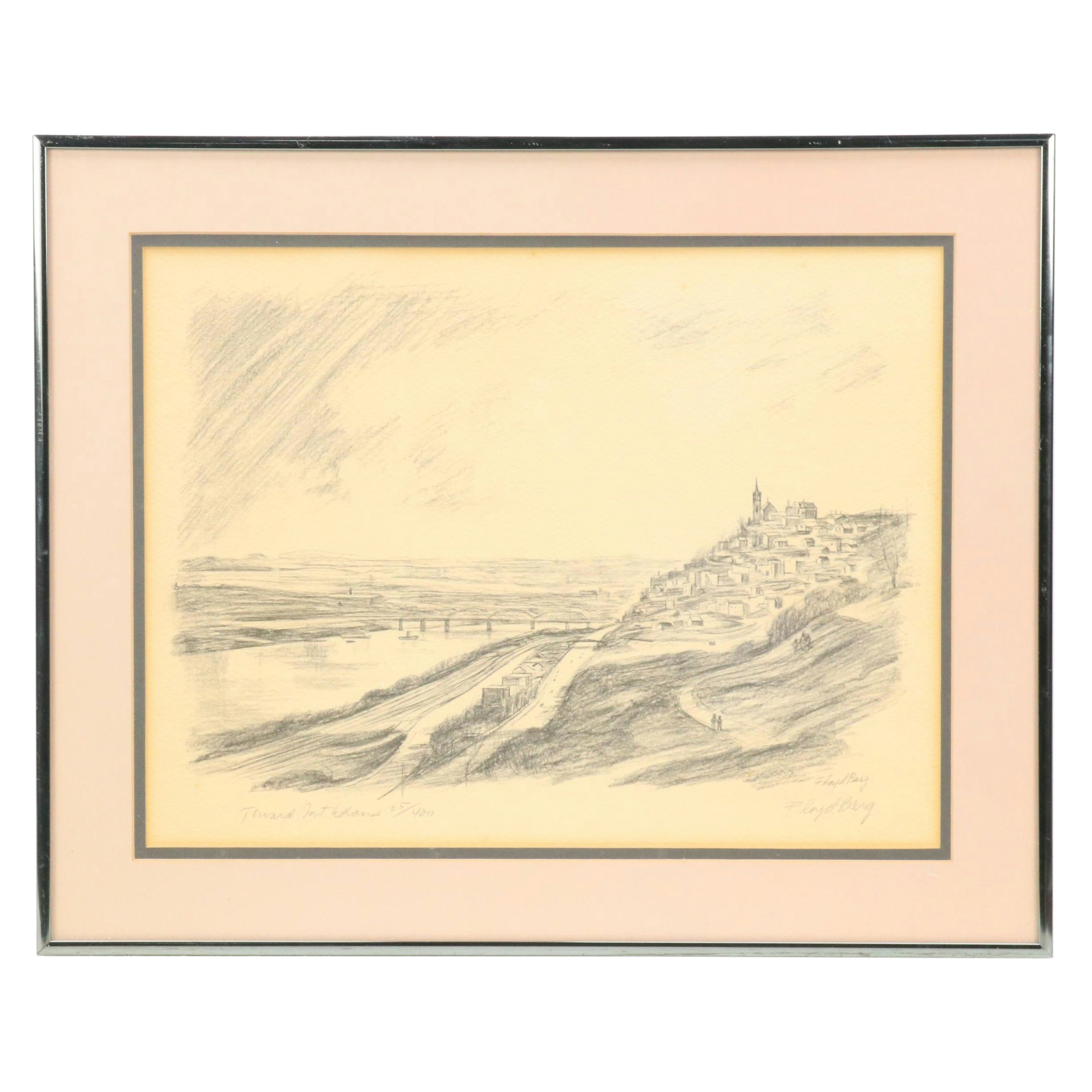 Floyd Berg Halftone of Mt. Adams