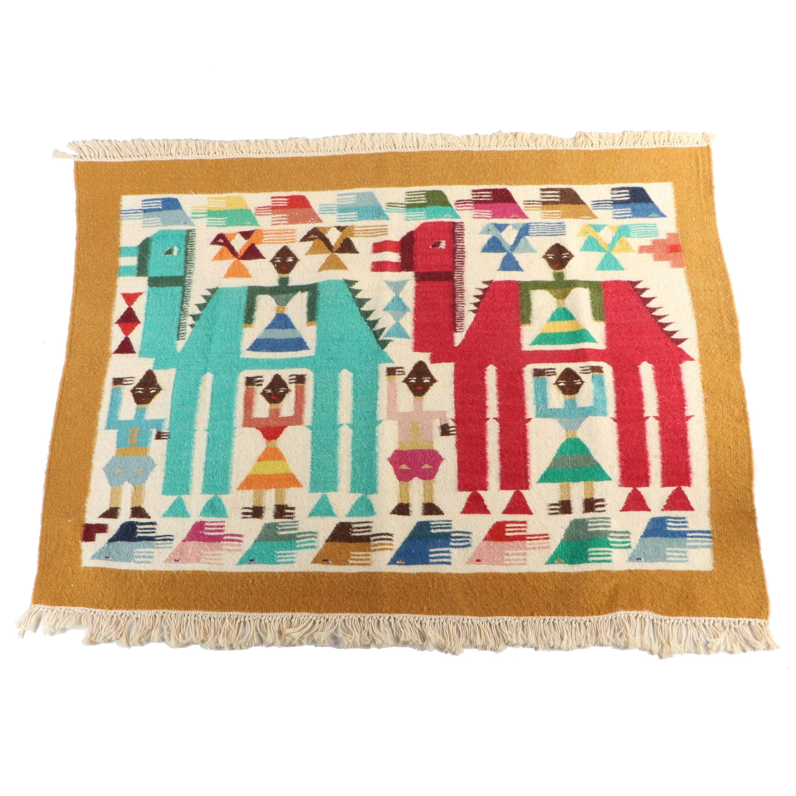 2'9 x 3'4 Handwoven Tunisian Kilim Accent Rug