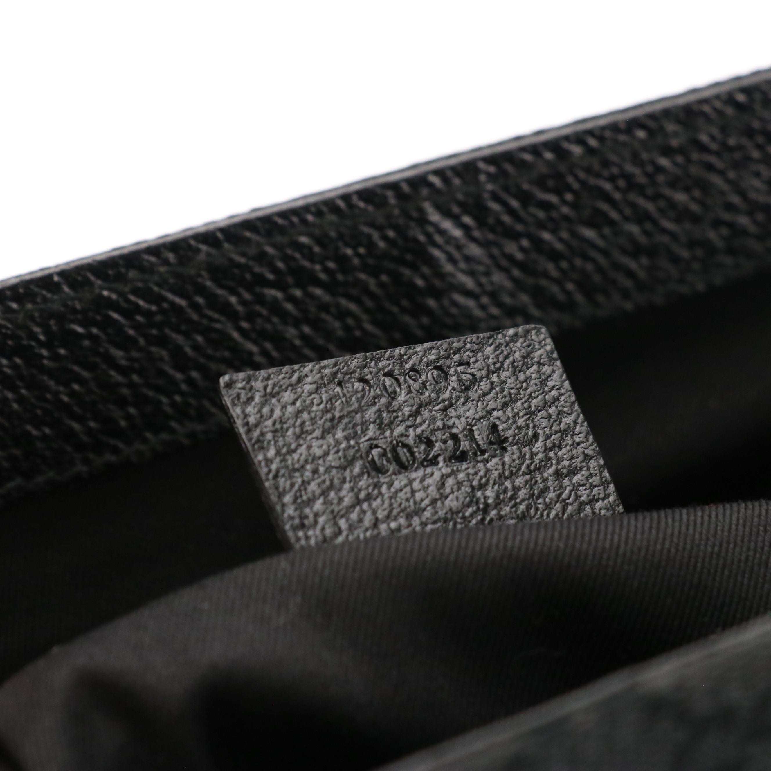 Gucci Tote in Black GG Jacquard Canvas and Cinghiale Leather