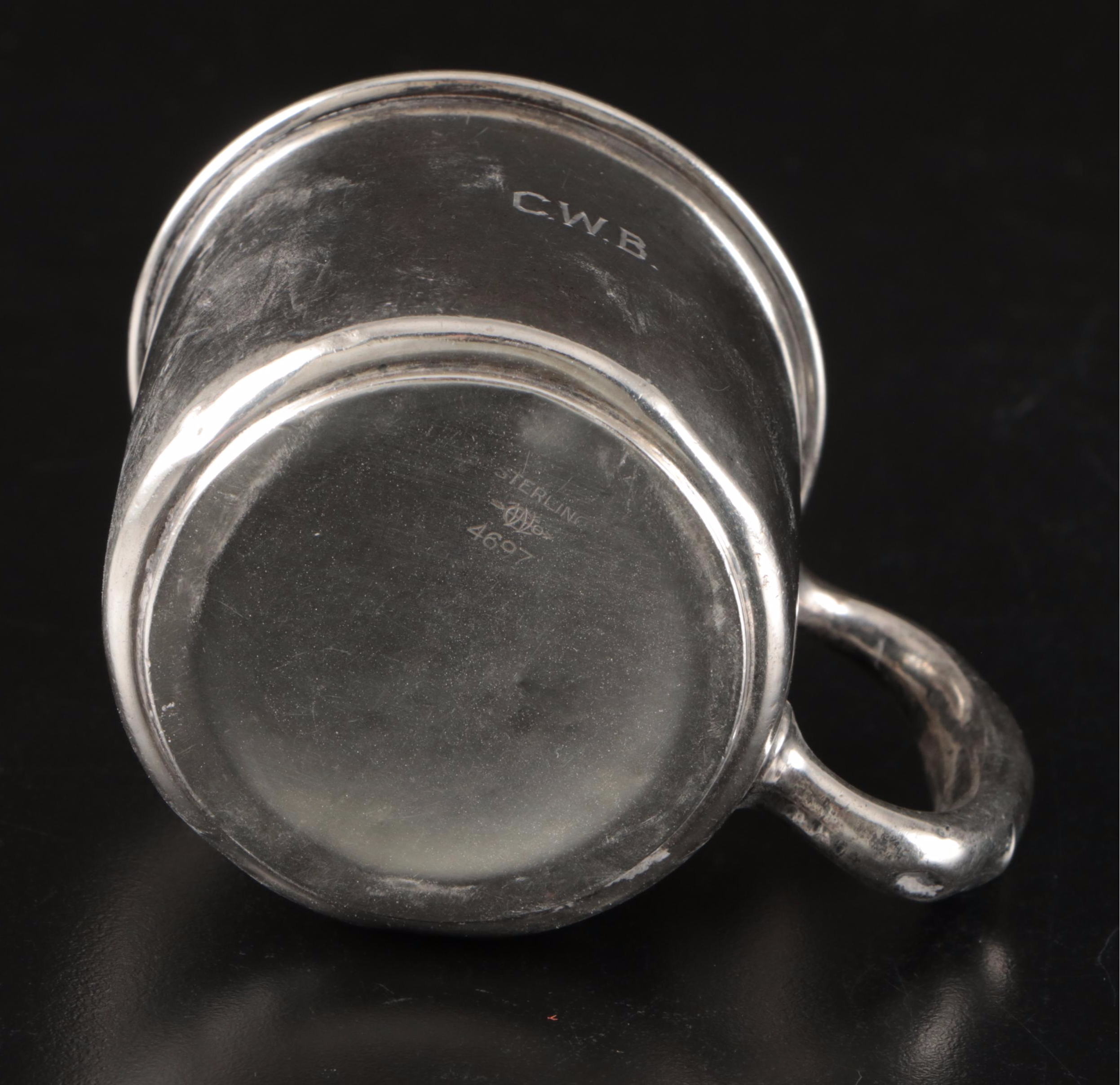 Gorham Sterling Plate, Webster Sterling Cup, and More Sterling Table Accessories