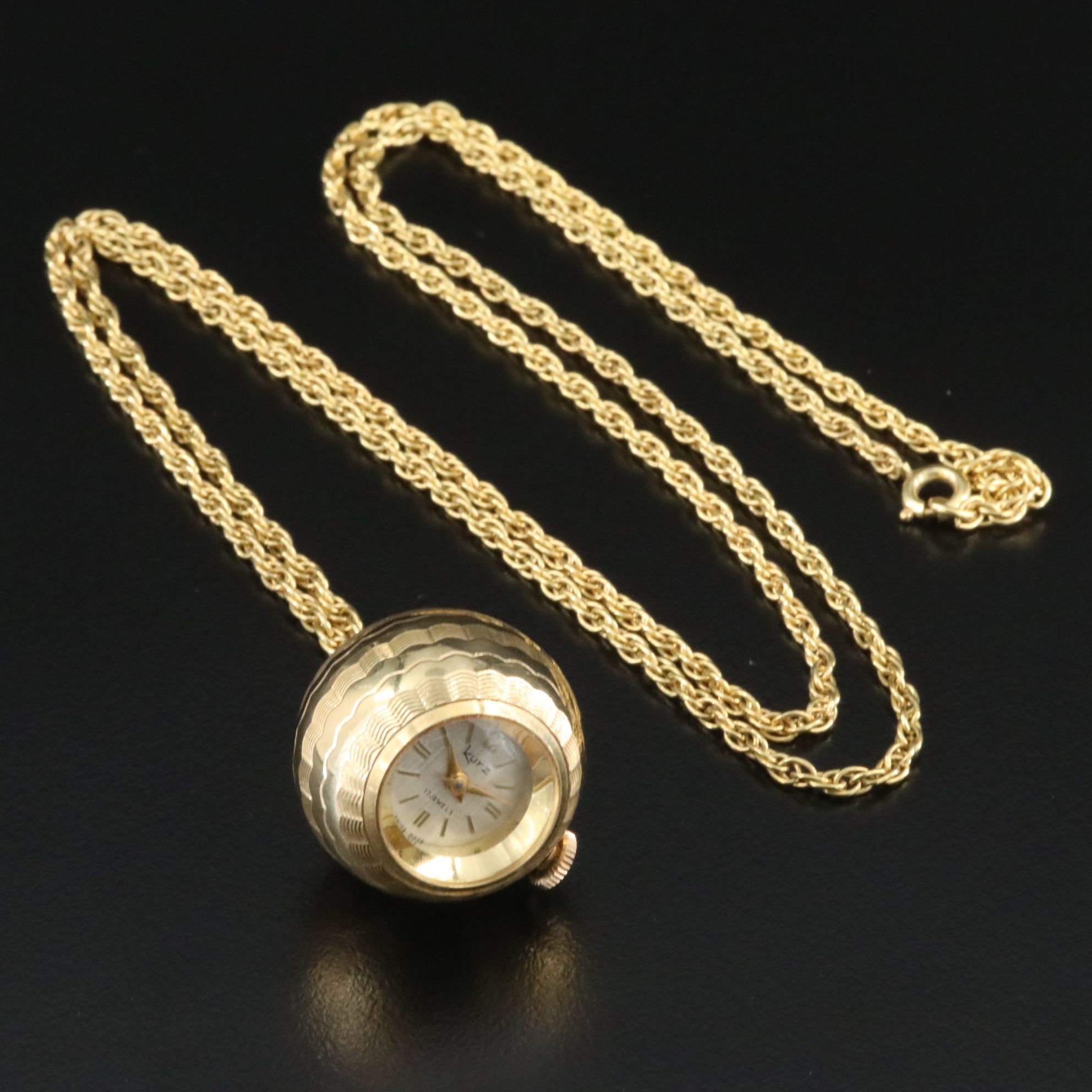 Kurz Engraved Pendant Watch