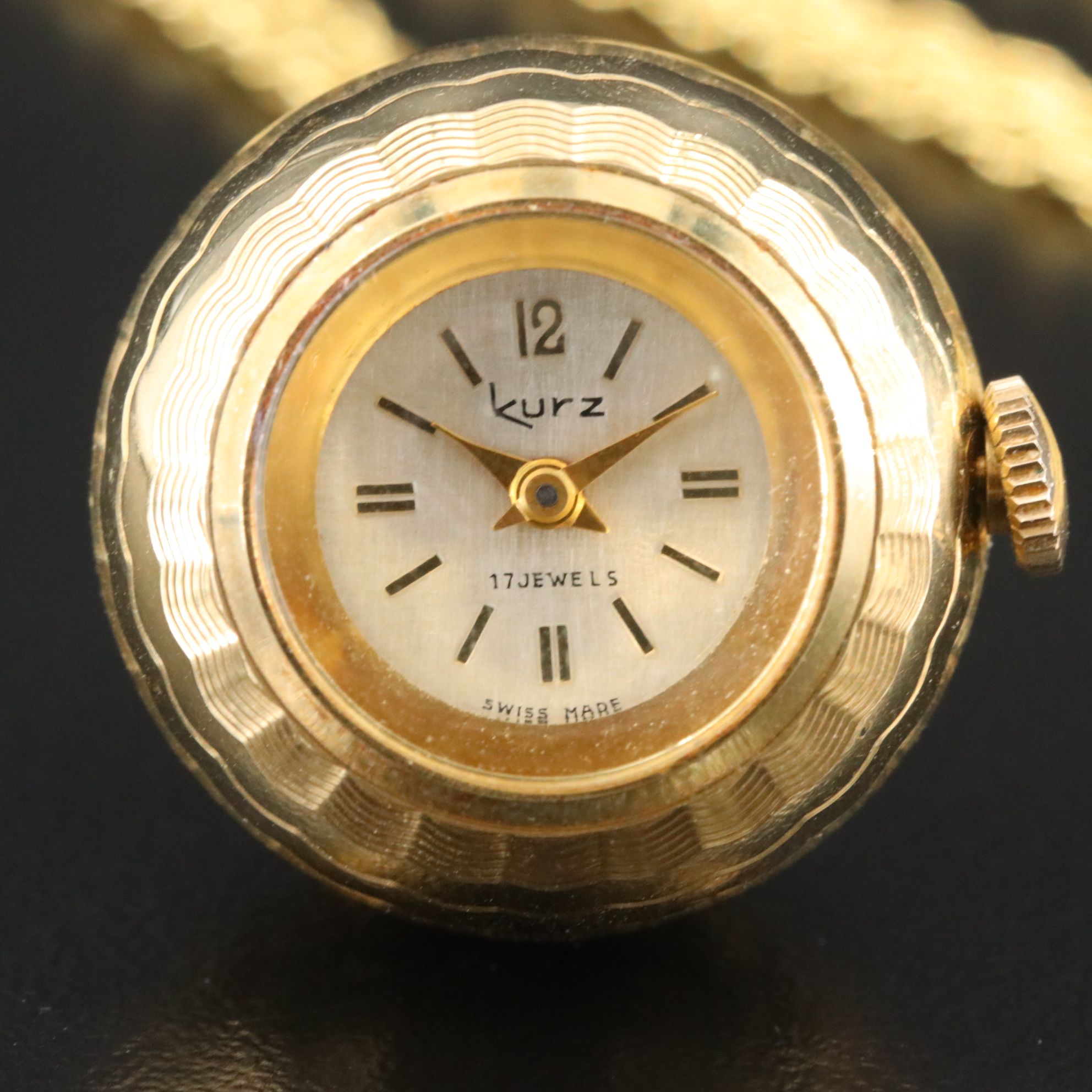 Kurz Engraved Pendant Watch