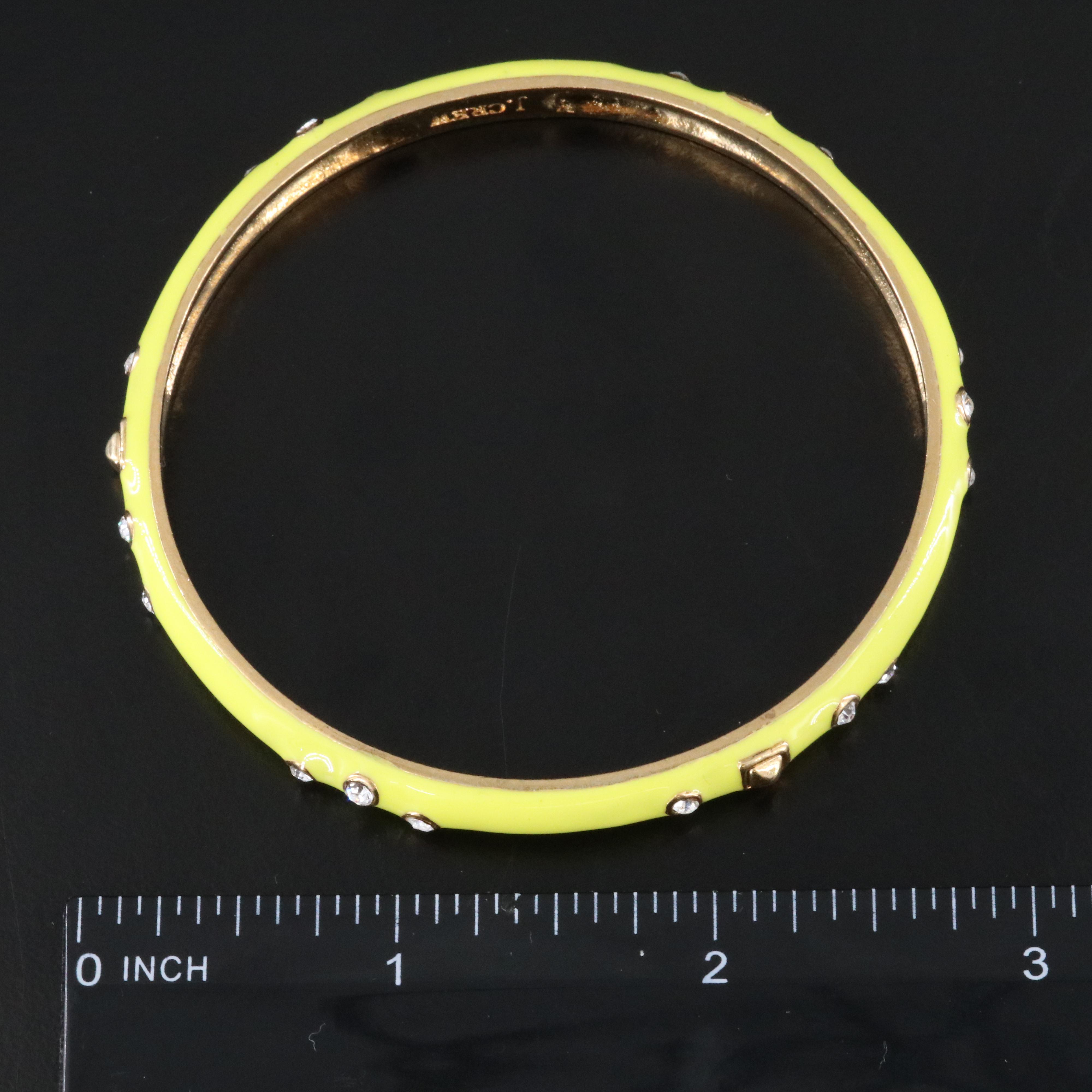 Rhinestone, Resin and Enamel Bangle Collection Featuring J Crew and KJL
