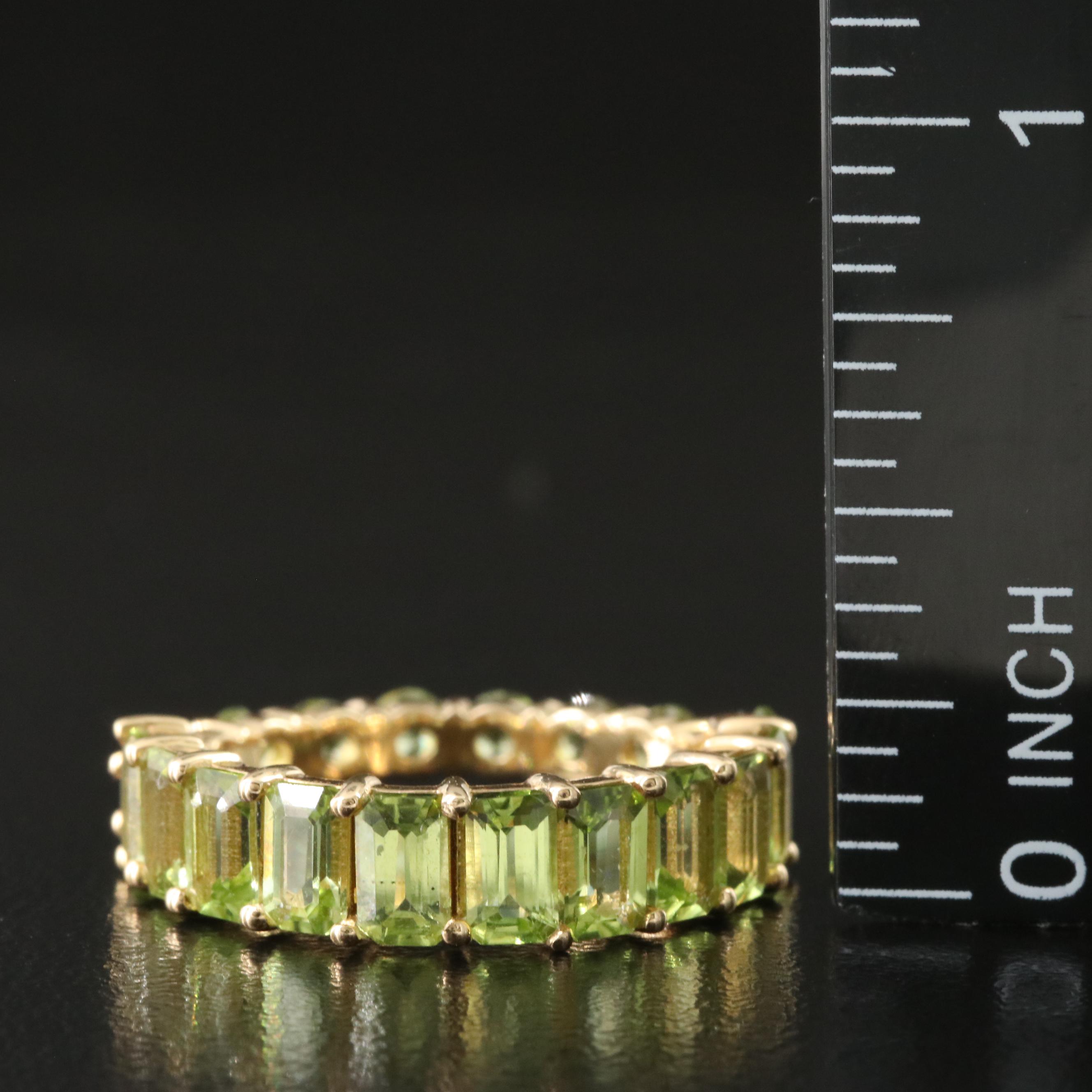 18K Peridot Eternity Band