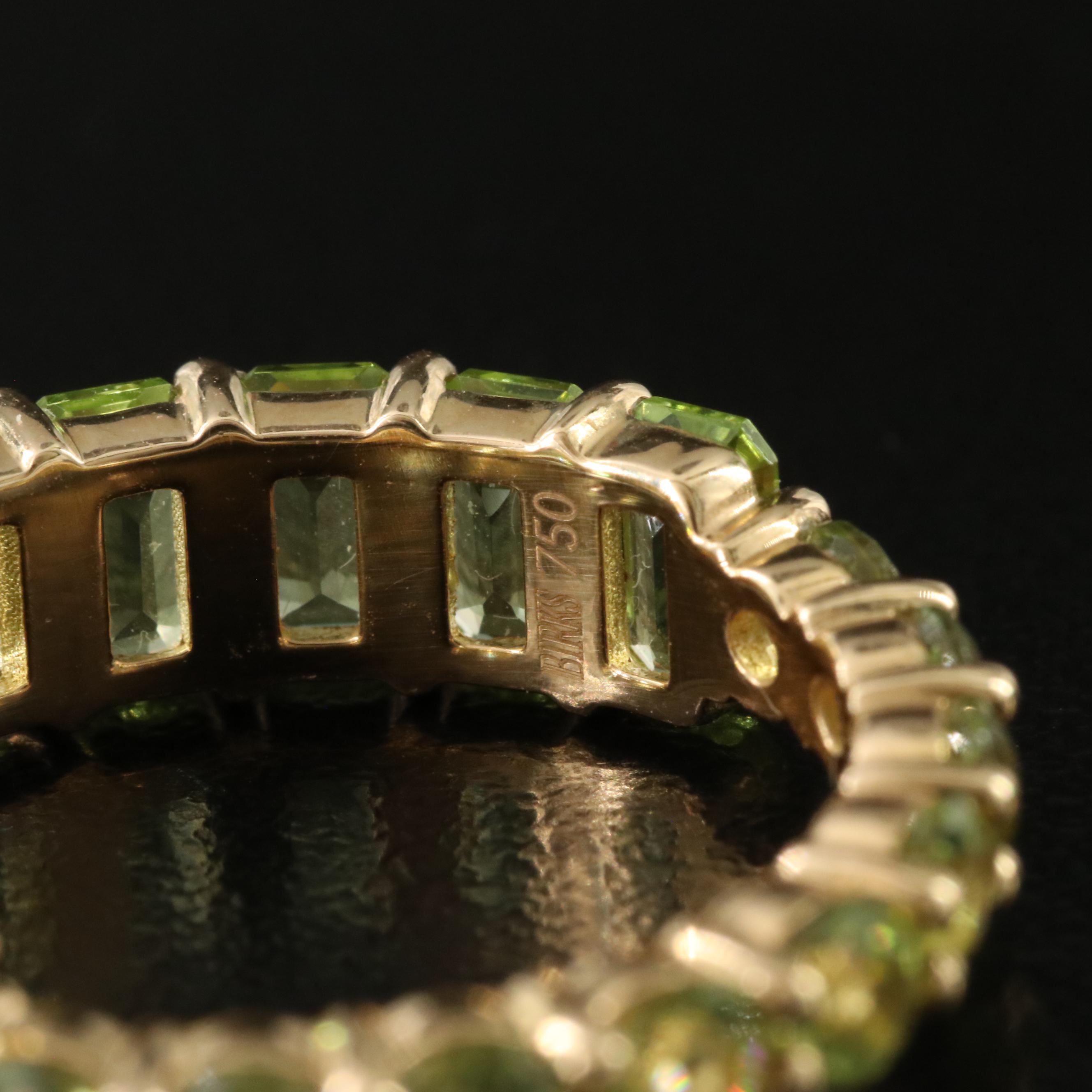 18K Peridot Eternity Band