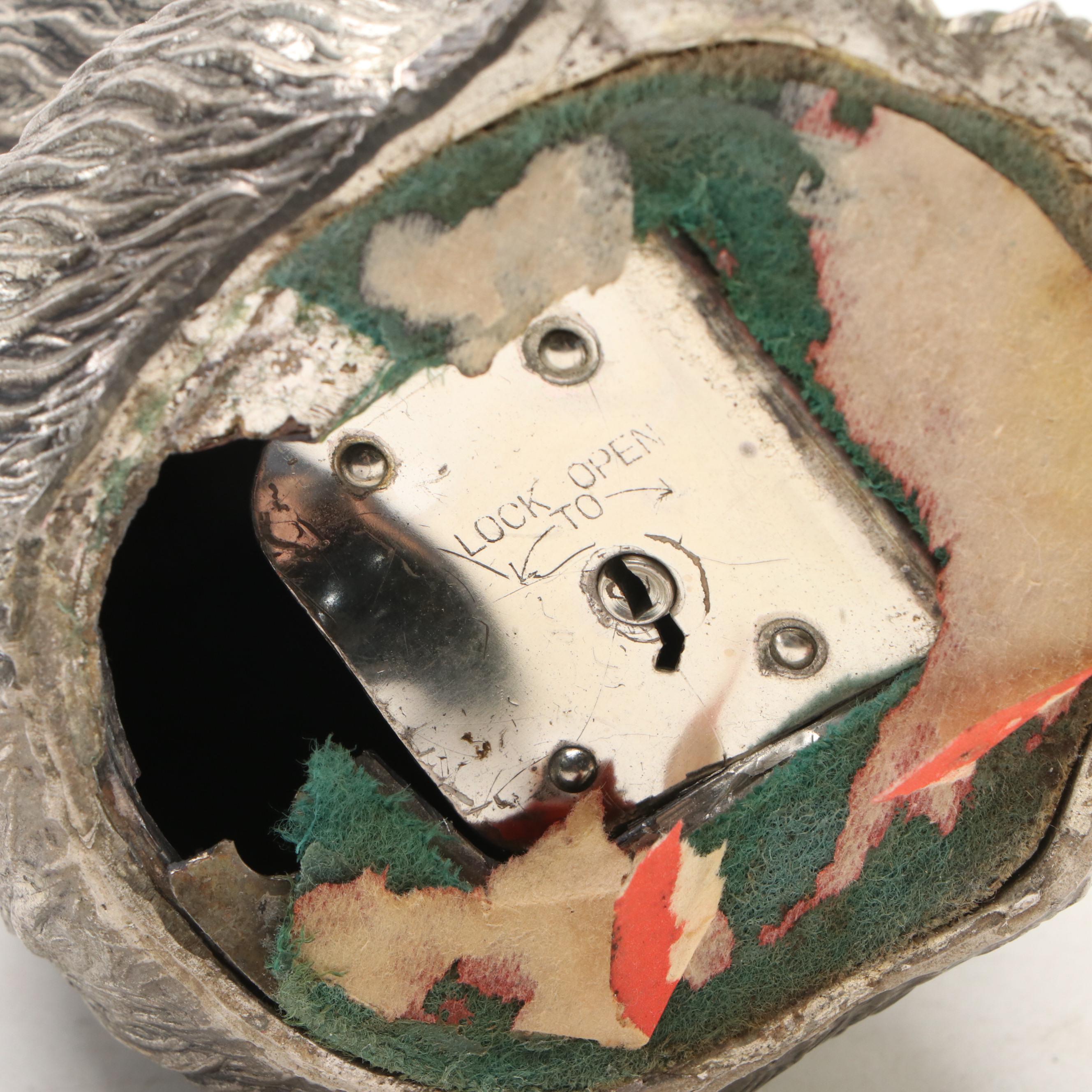 Mother Bear and Cubs Metal Coin Bank, Late 20th Century