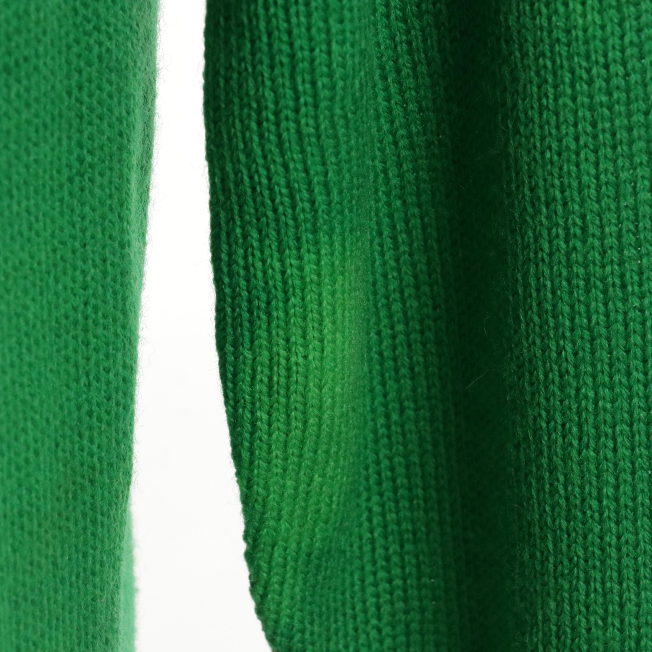 Men's Vintage Forest Park Wool Letterman Jacket and Wool Knit V-Neck Cardigan