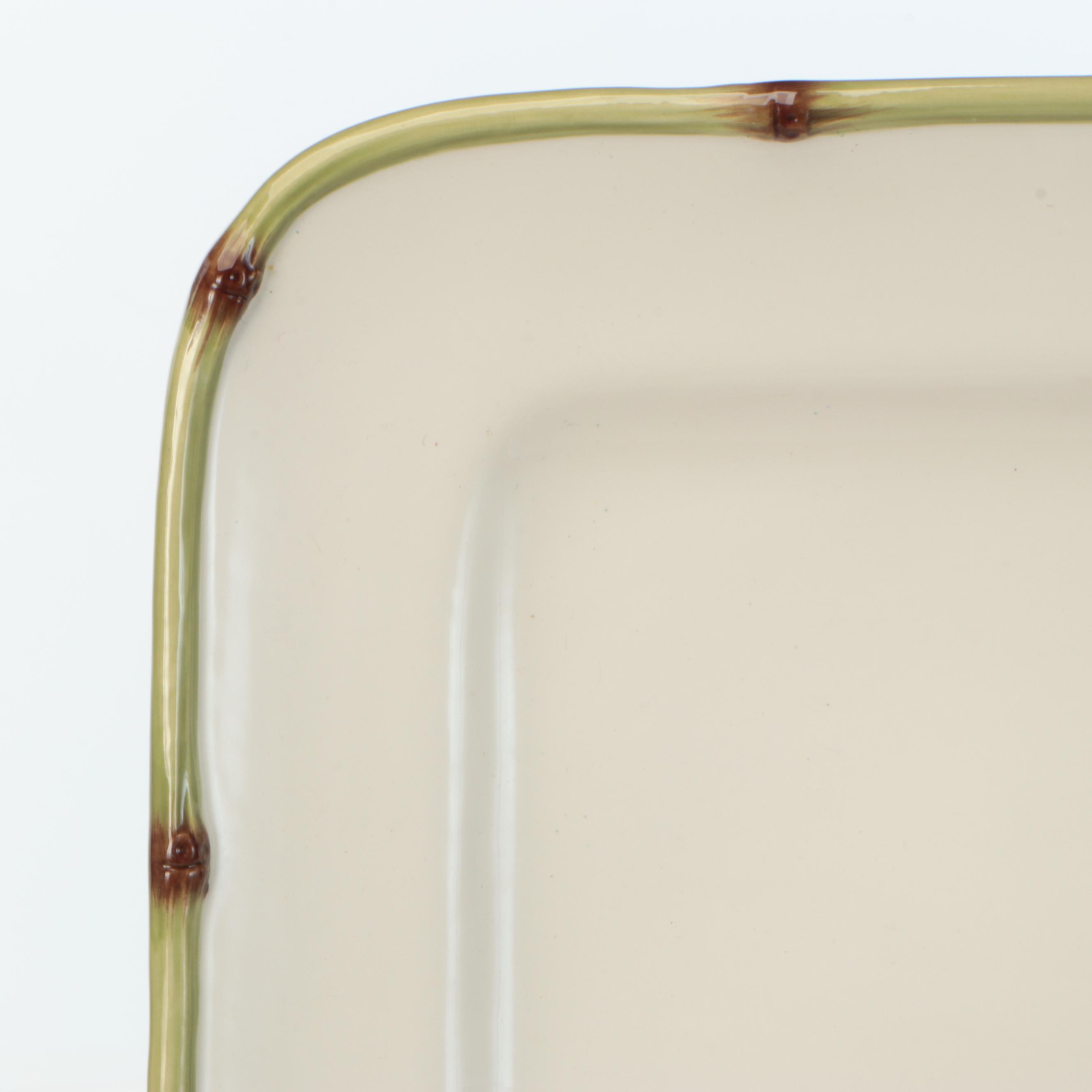 Williams-Sonoma "Bamboo" Platter with Chafing Dishes and Other Serving Pieces