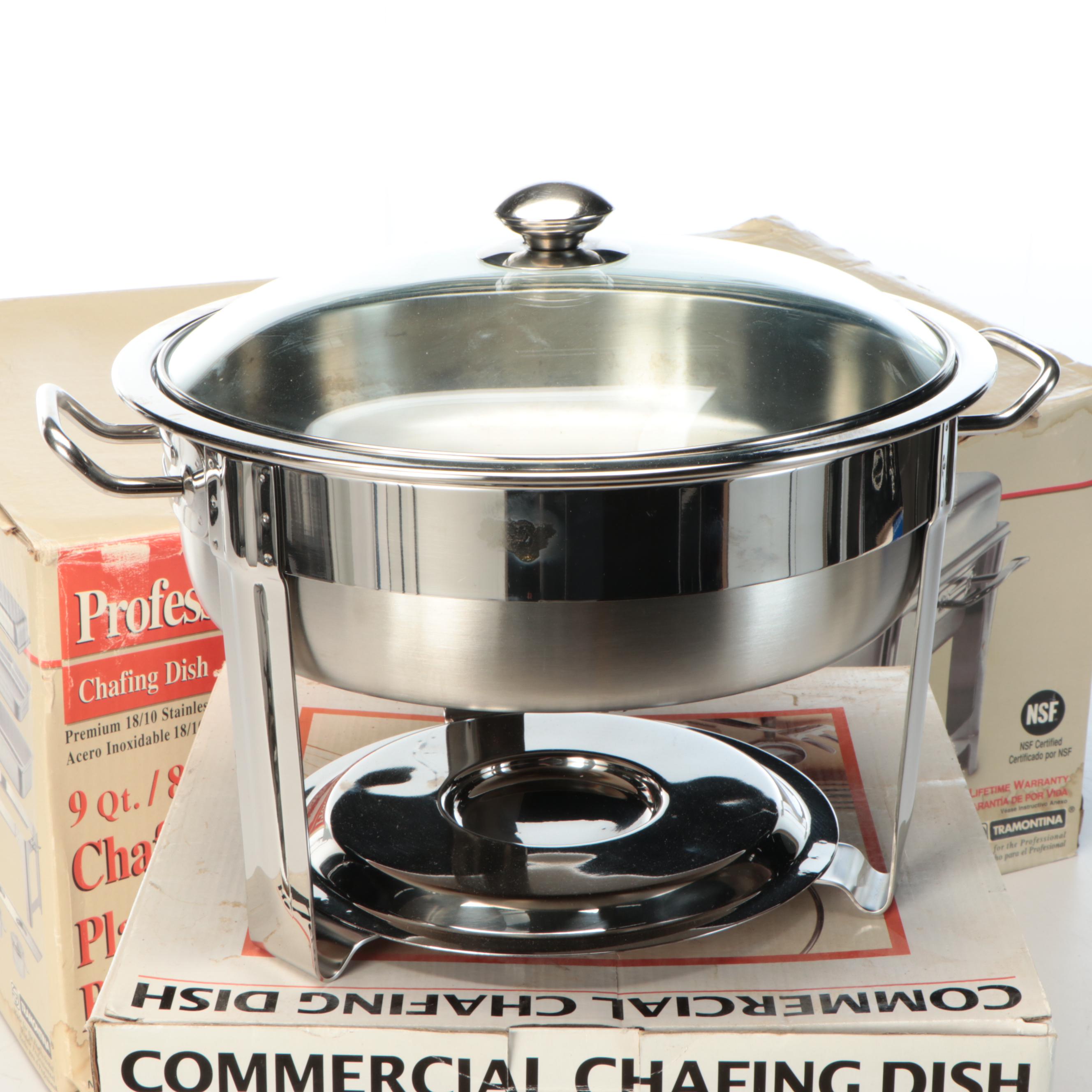 Williams-Sonoma "Bamboo" Platter with Chafing Dishes and Other Serving Pieces