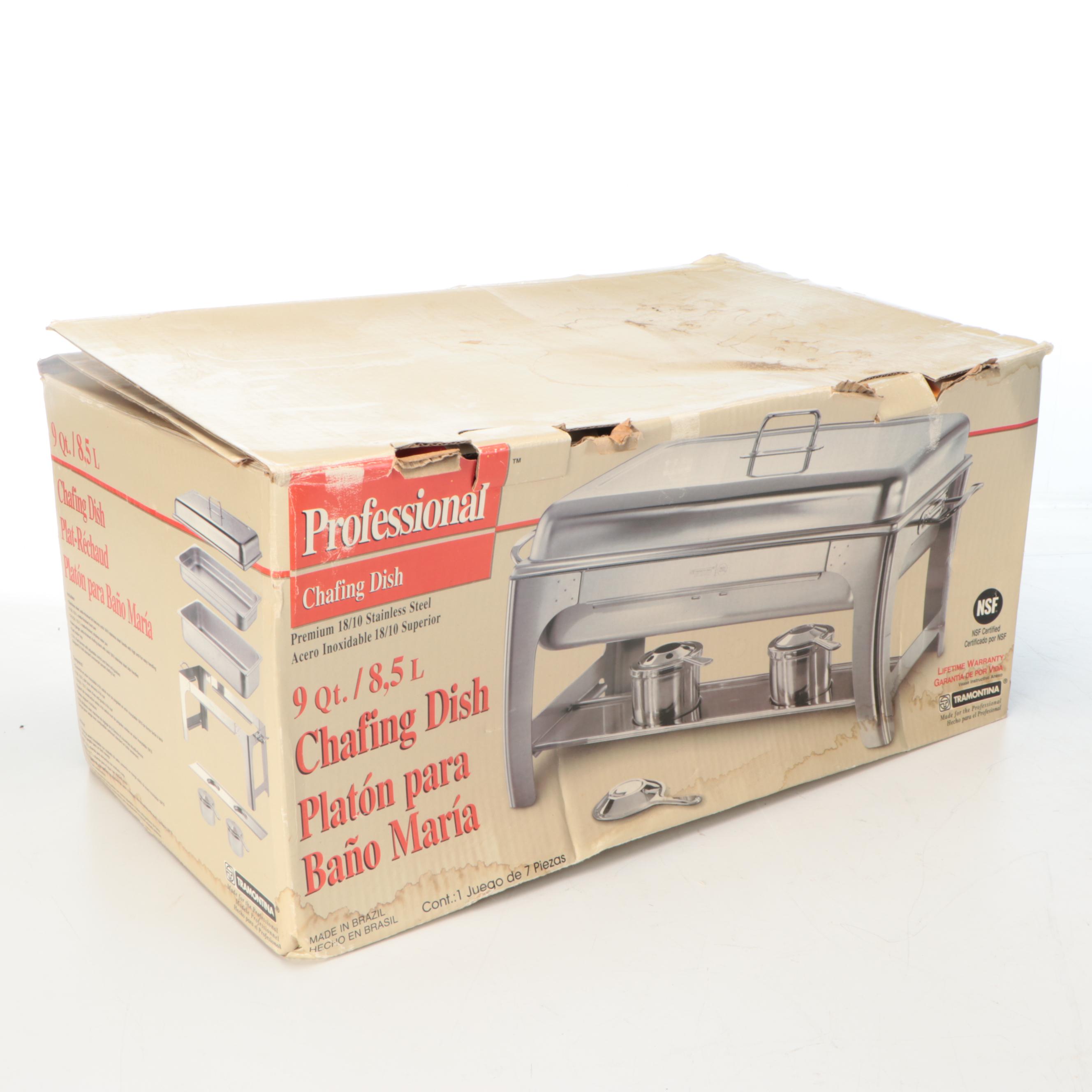 Williams-Sonoma "Bamboo" Platter with Chafing Dishes and Other Serving Pieces