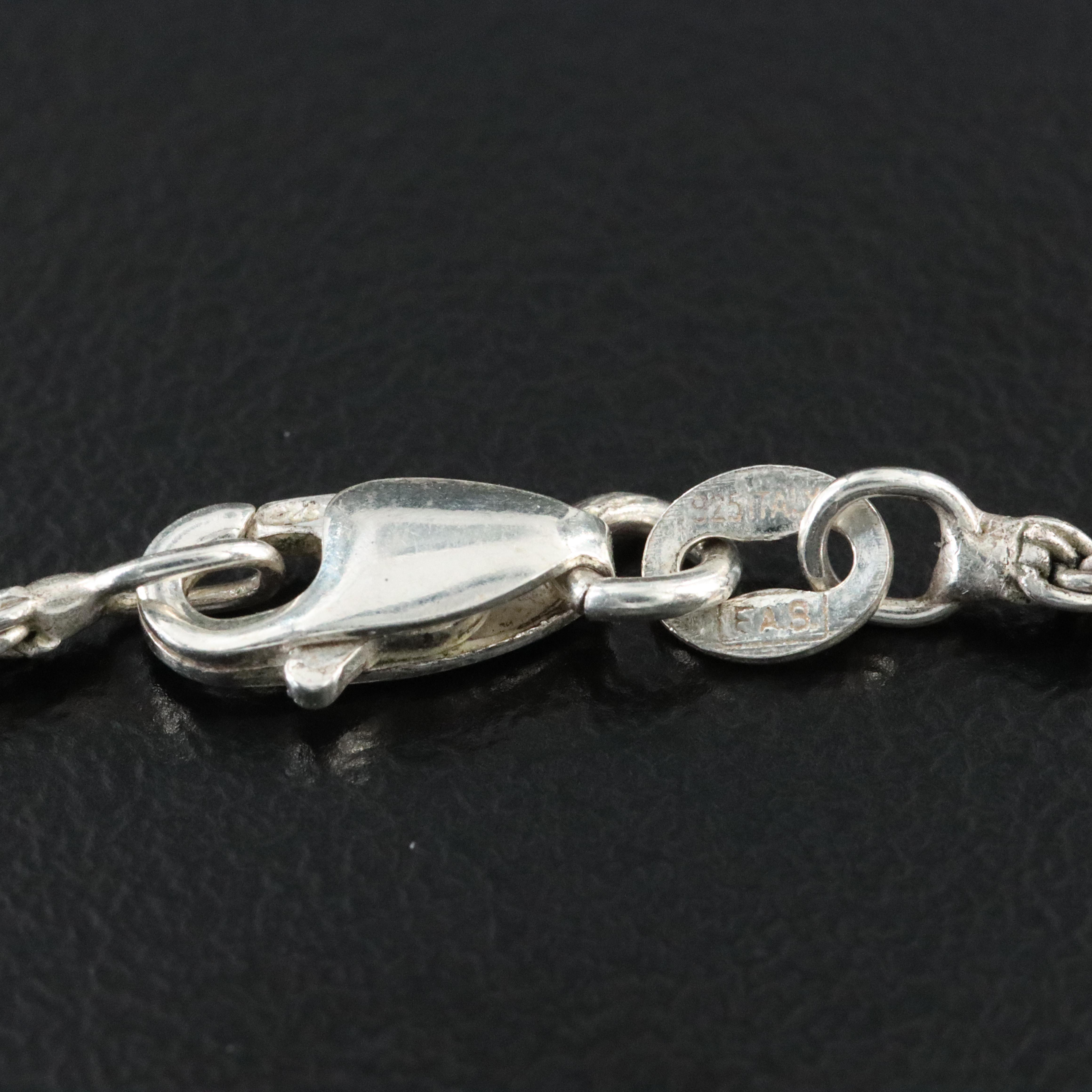 Sterling Black Bear Claw and Turquoise Pendant Necklace