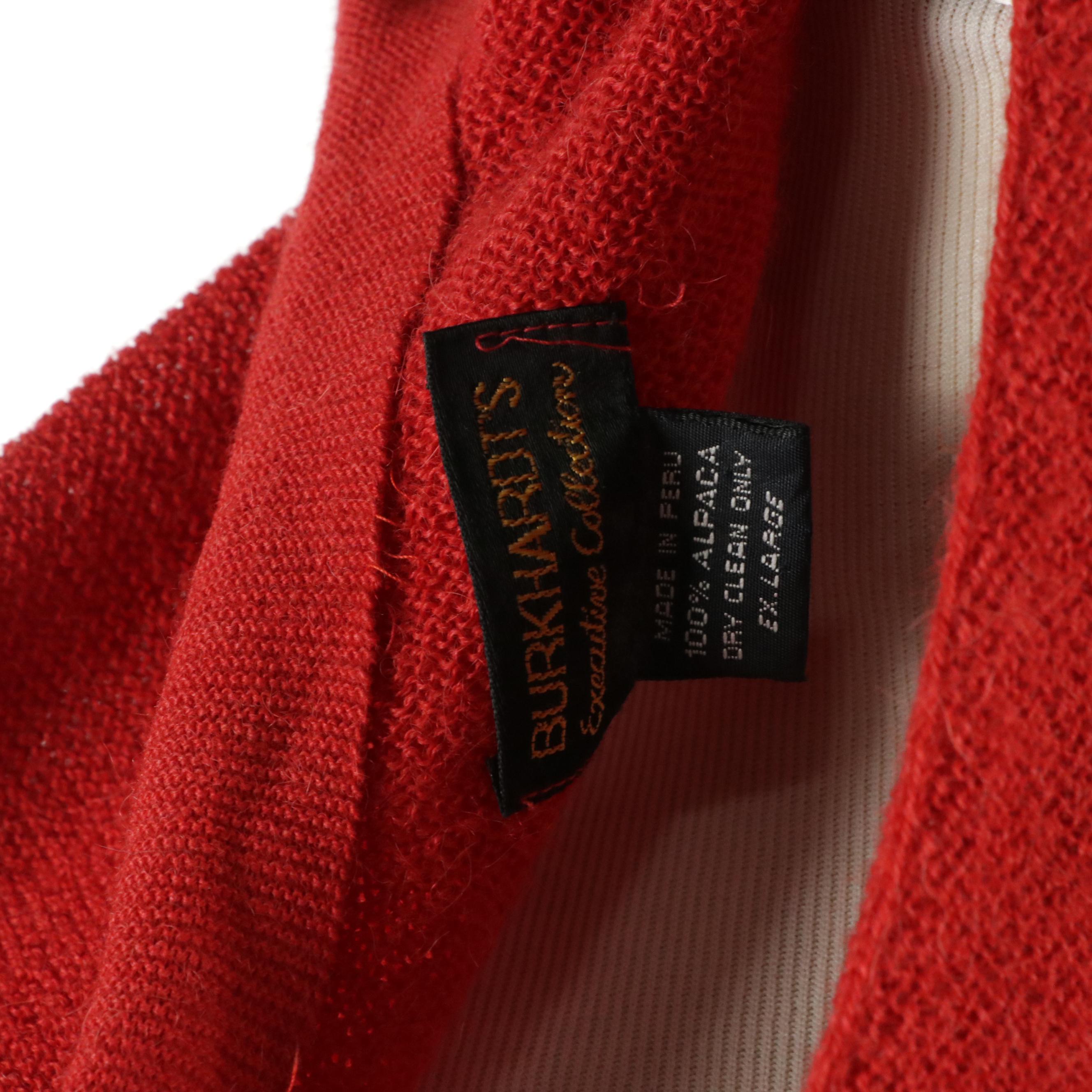 Men's Vintage Forest Park Wool Letterman Jacket, Burkhardts Alpaca Knit Cardigan