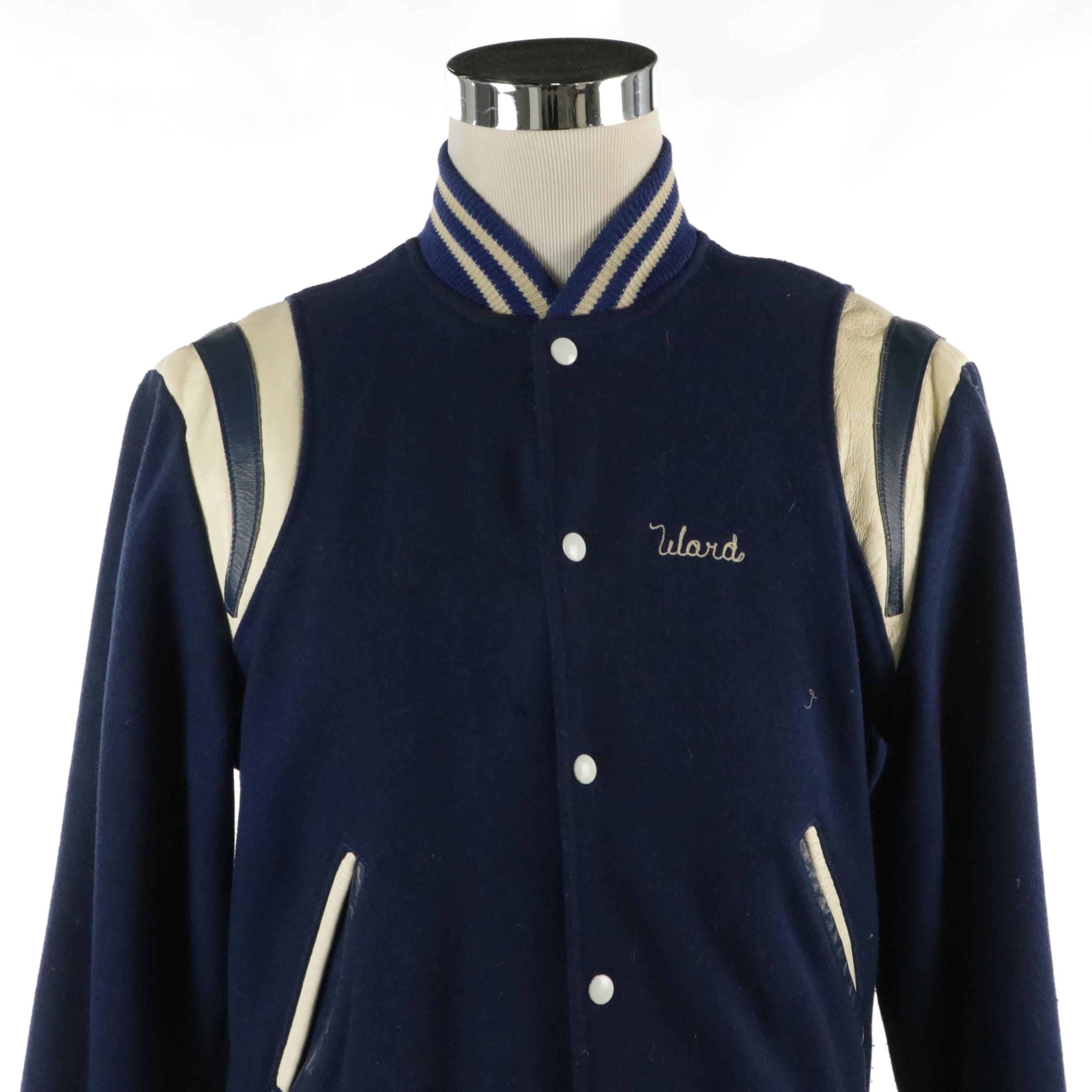 Men's Vintage Forest Park Wool Letterman Jacket, Burkhardts Alpaca Knit Cardigan