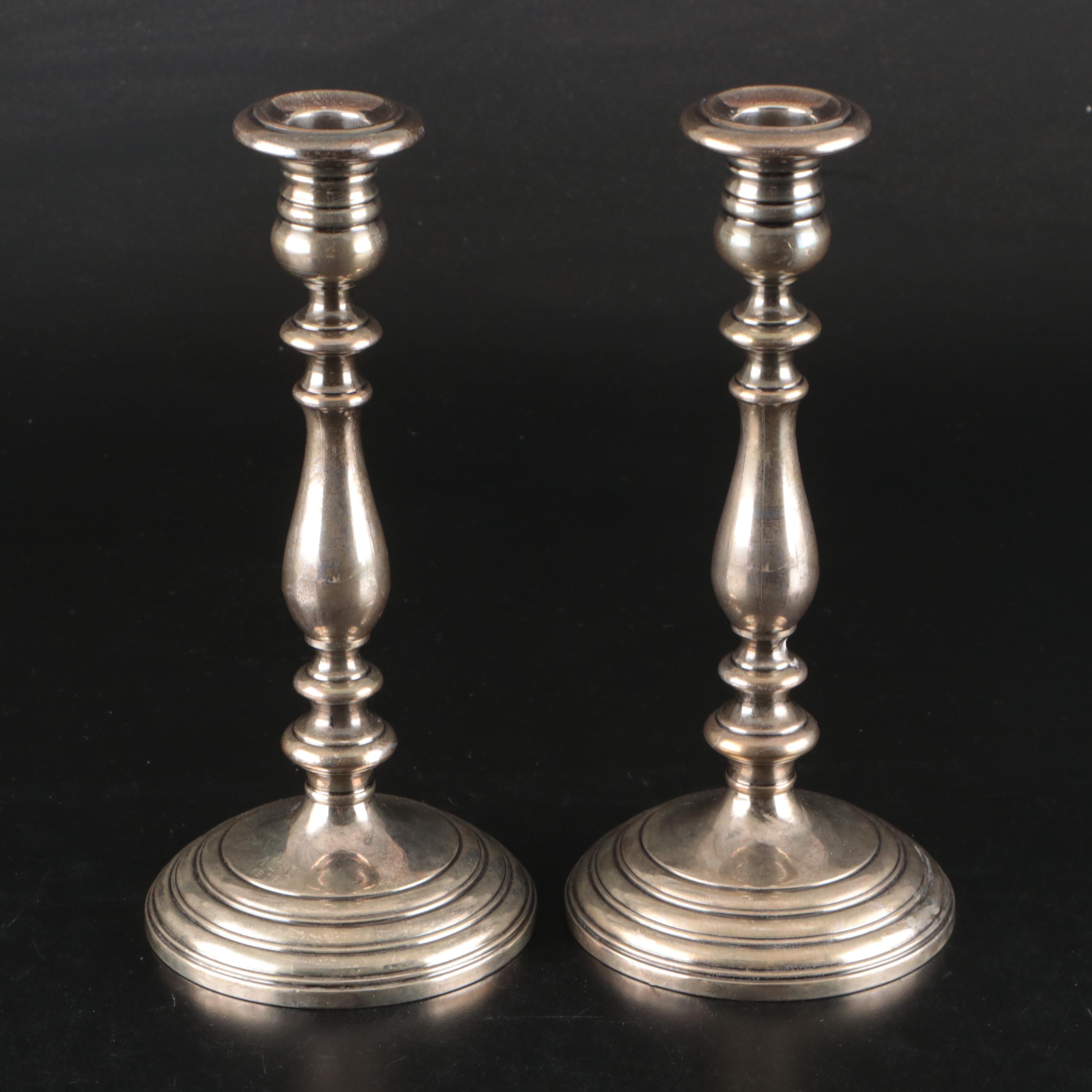 Pair of Gorham Sterling Weighted Candlesticks, Mid/Late 20th Century