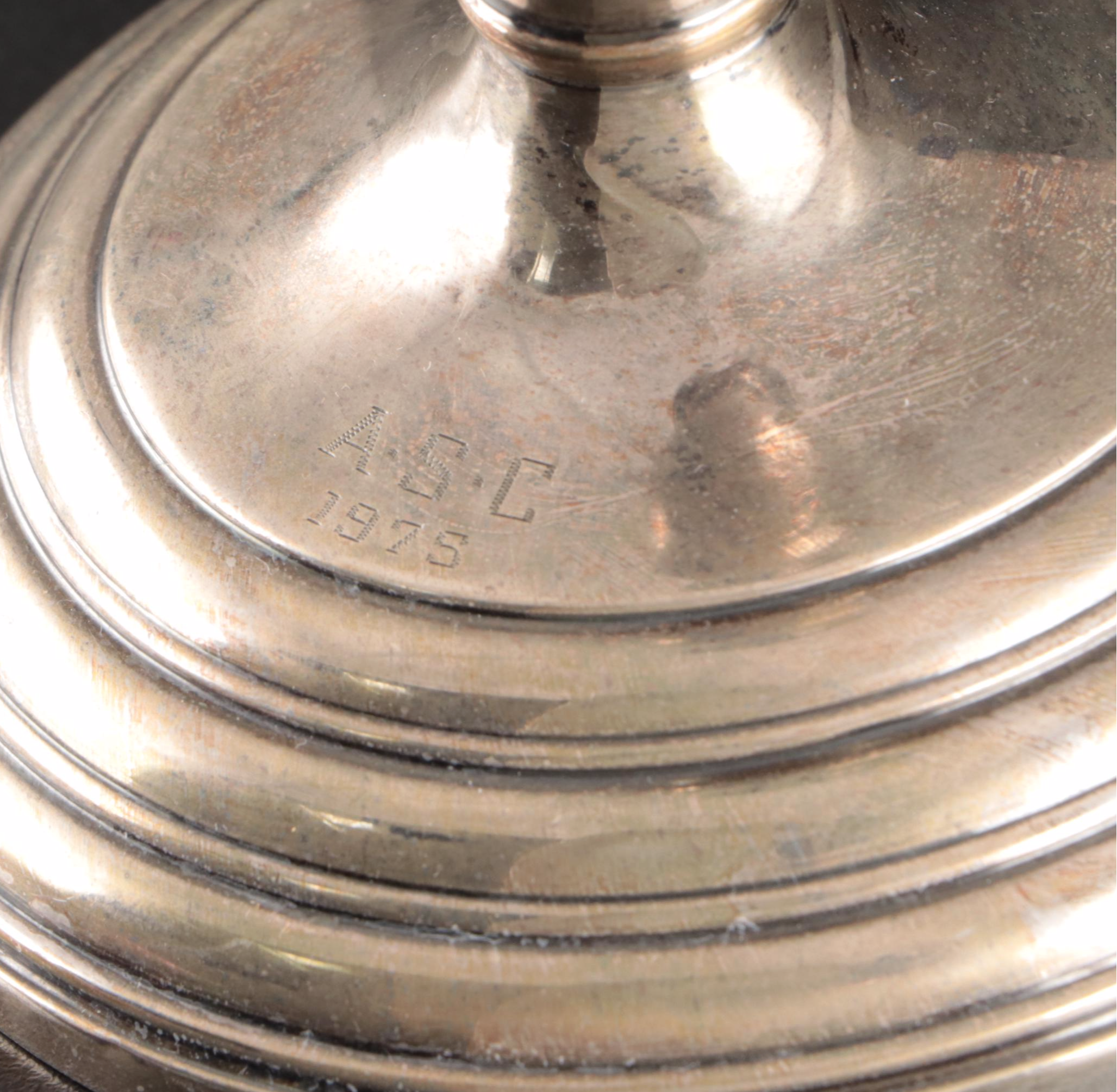 Pair of Gorham Sterling Weighted Candlesticks, Mid/Late 20th Century