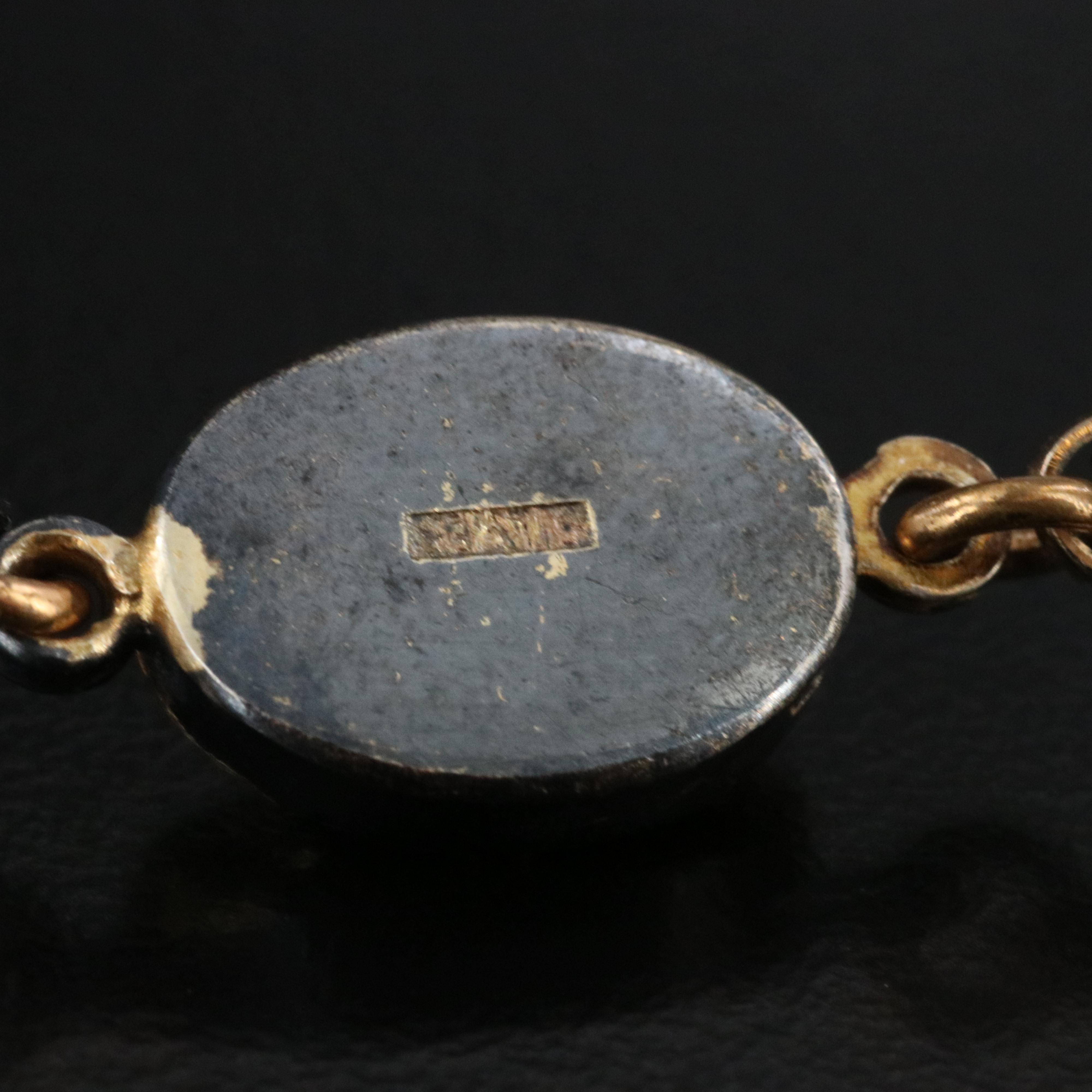 Vintage Floral Accented Enamel Earrings and Necklace Set