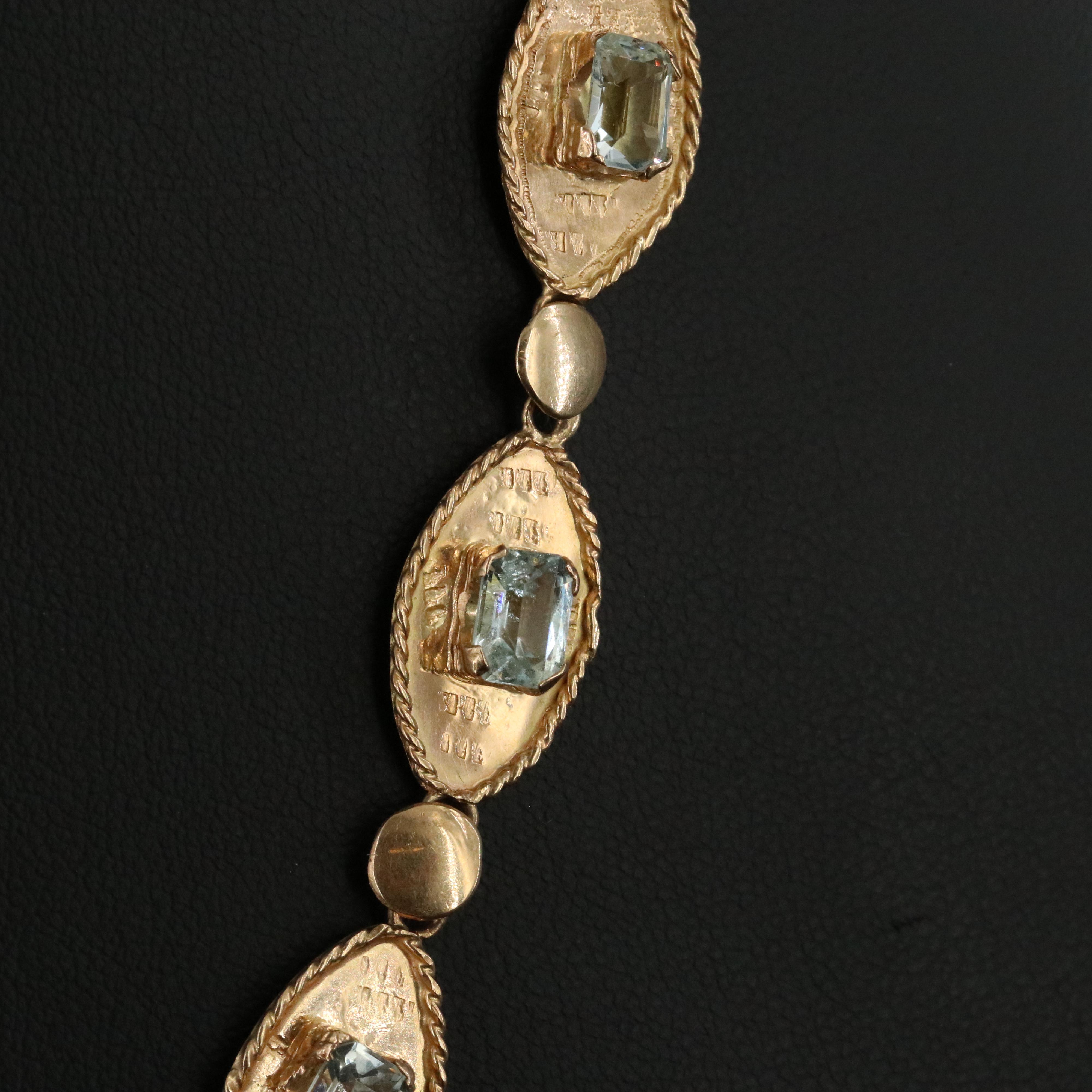 14K Aquamarine Necklace