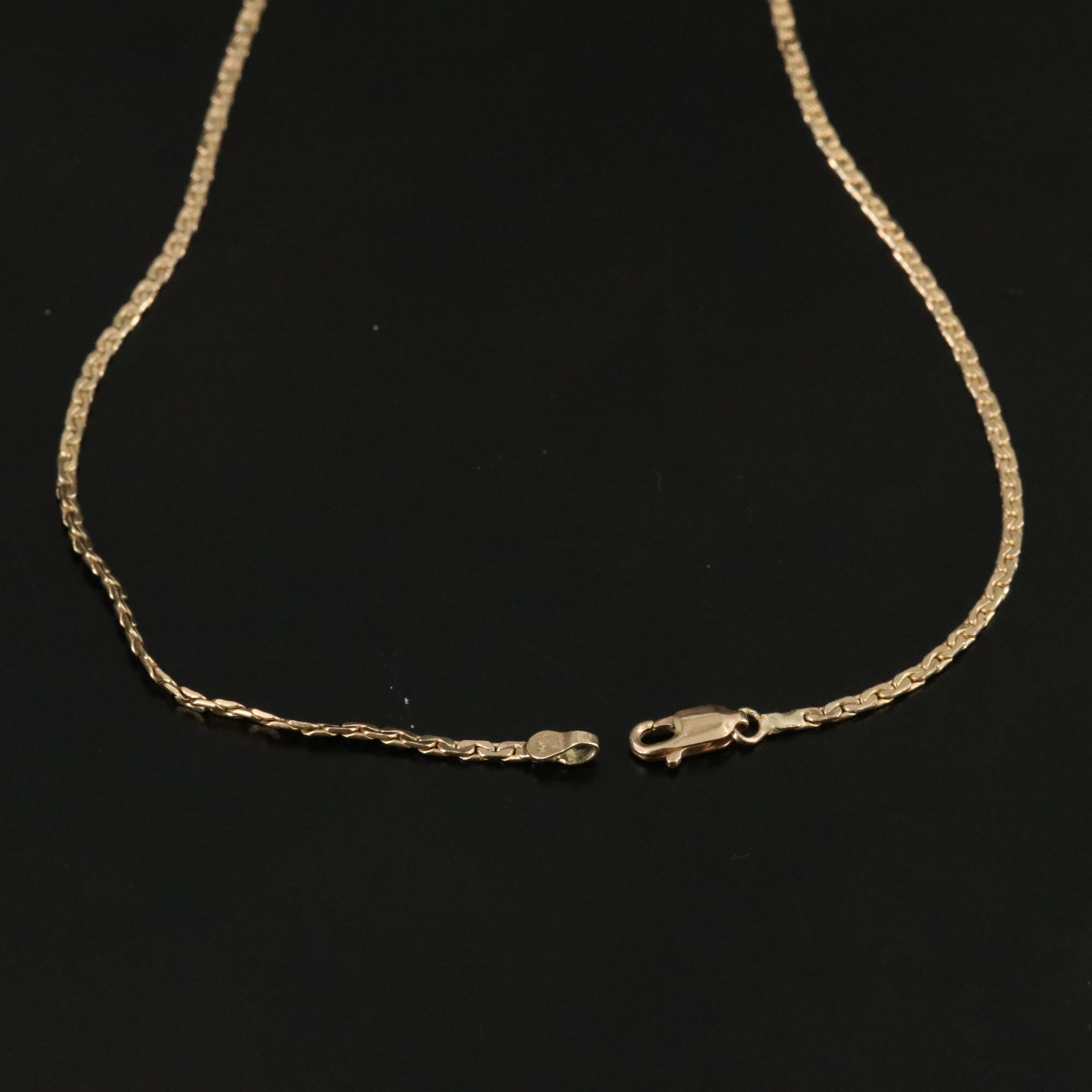 14K Aquamarine Necklace