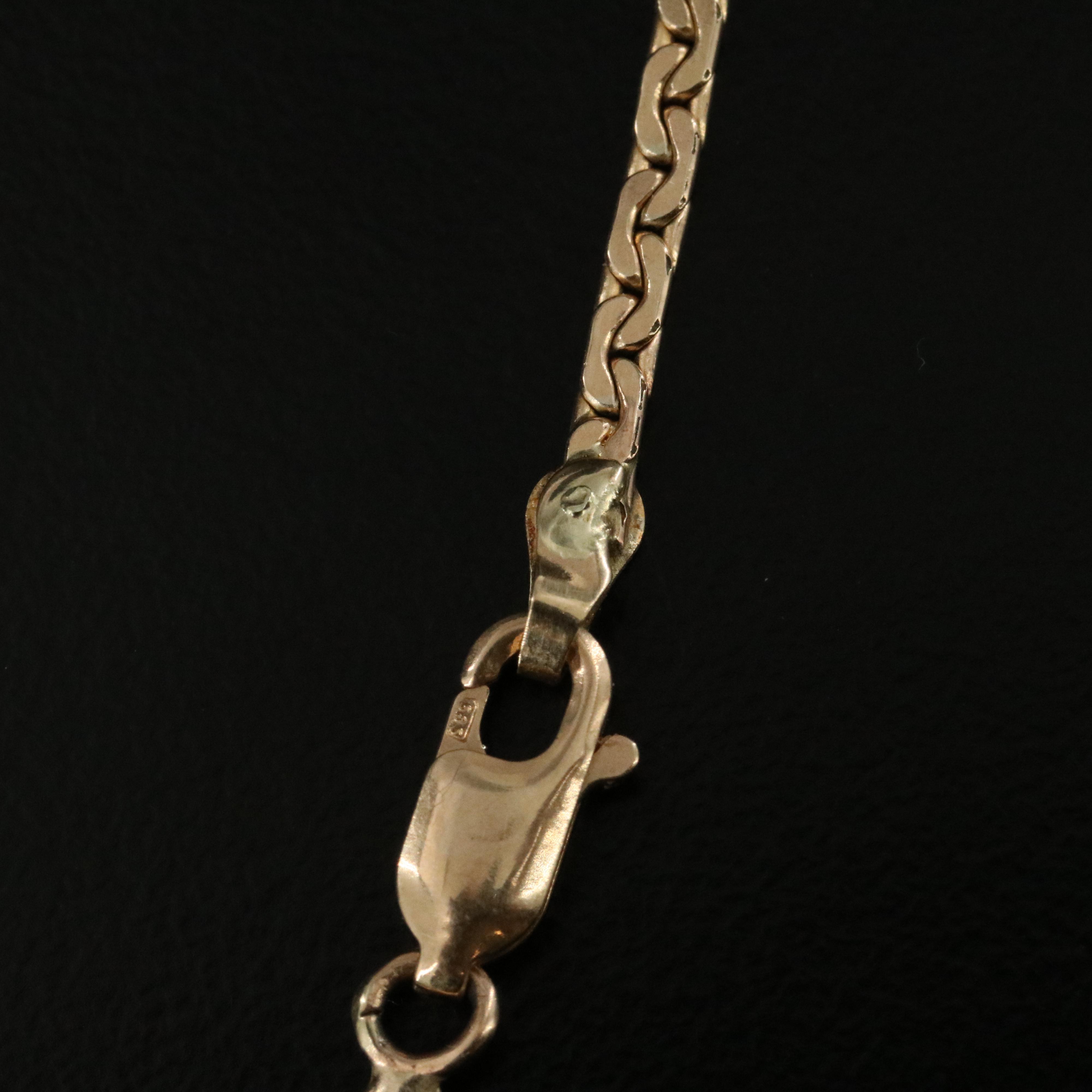 14K Aquamarine Necklace